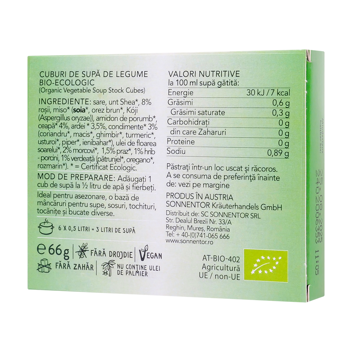 Cub supa legume fara zahar 60 g