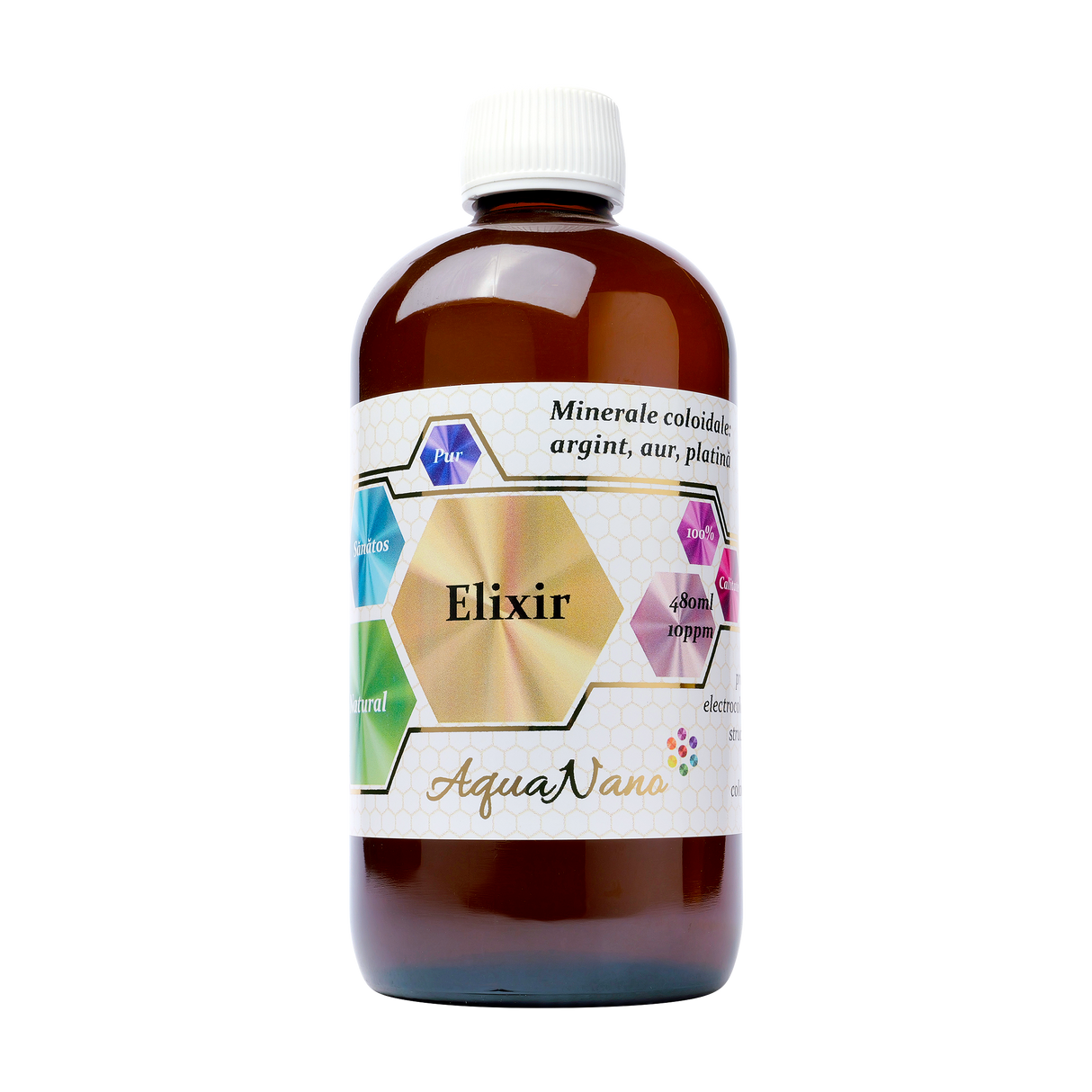 Elixir aquanano argint, platina si aur 480 ml