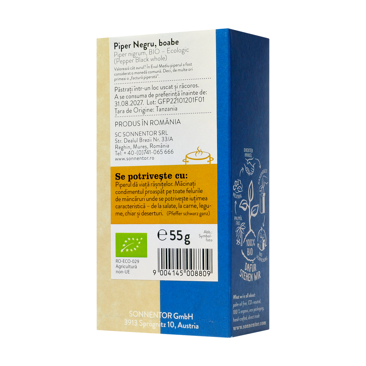 Piper negru boabe 55 g