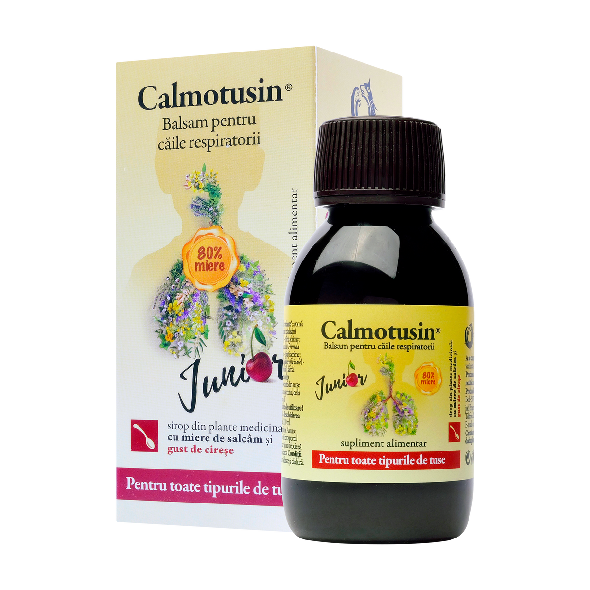 Calmotusin junior cu gust de cirese sirop 100 ml