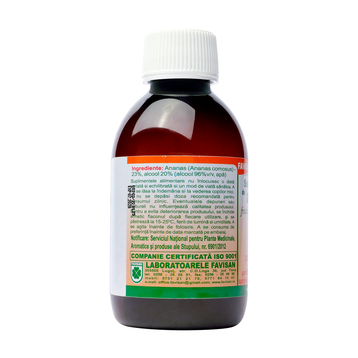 Solutie extractiva de ananas 200 ml