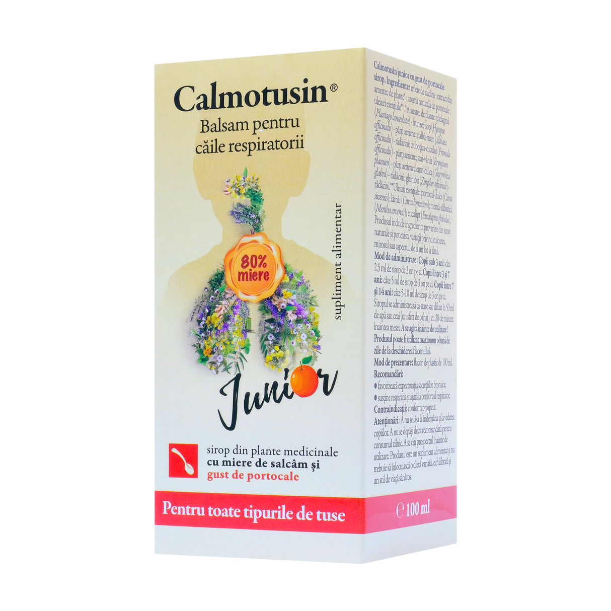 Calmotusin junior cu gust de portocale sirop 100 ml