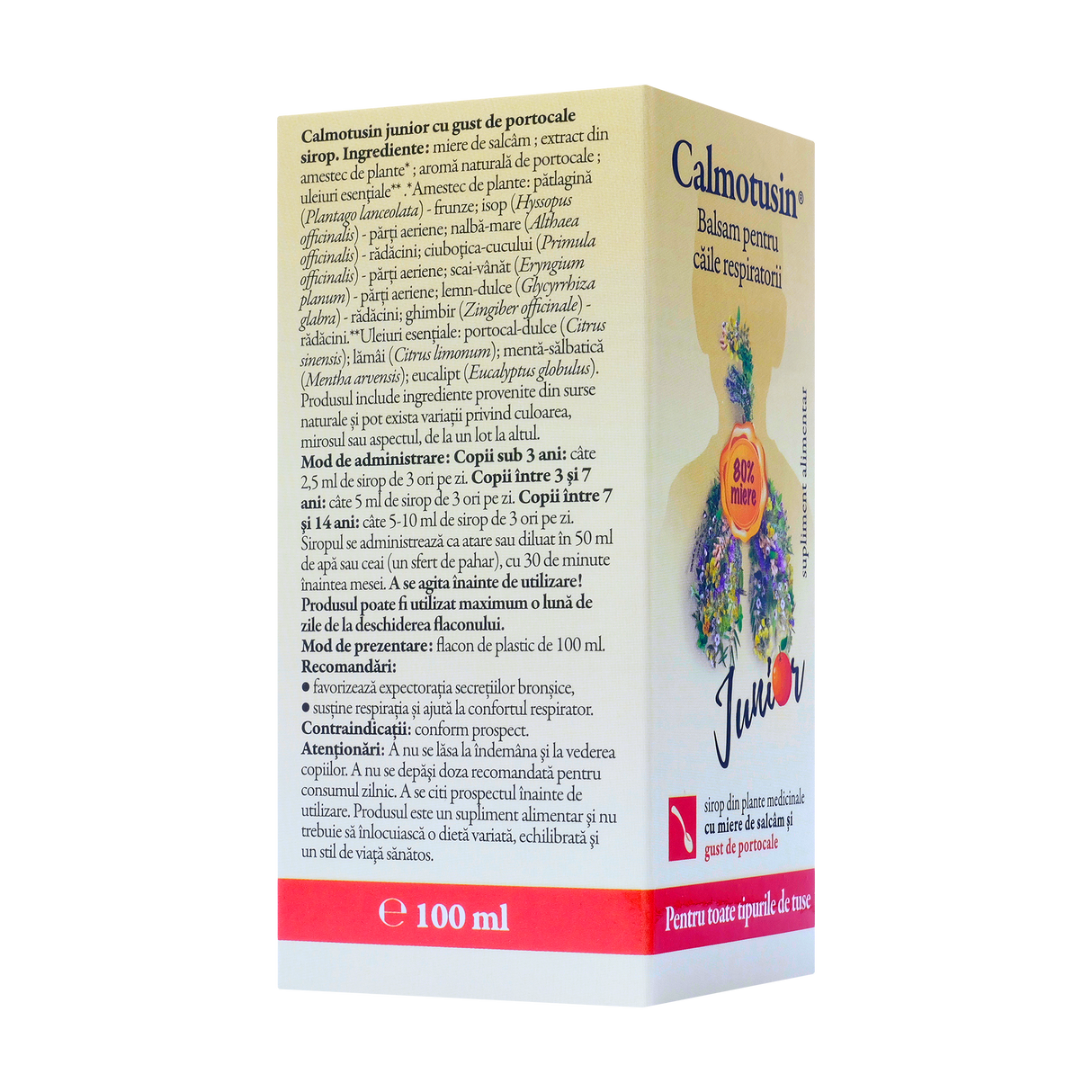 Calmotusin junior cu gust de portocale sirop 100 ml