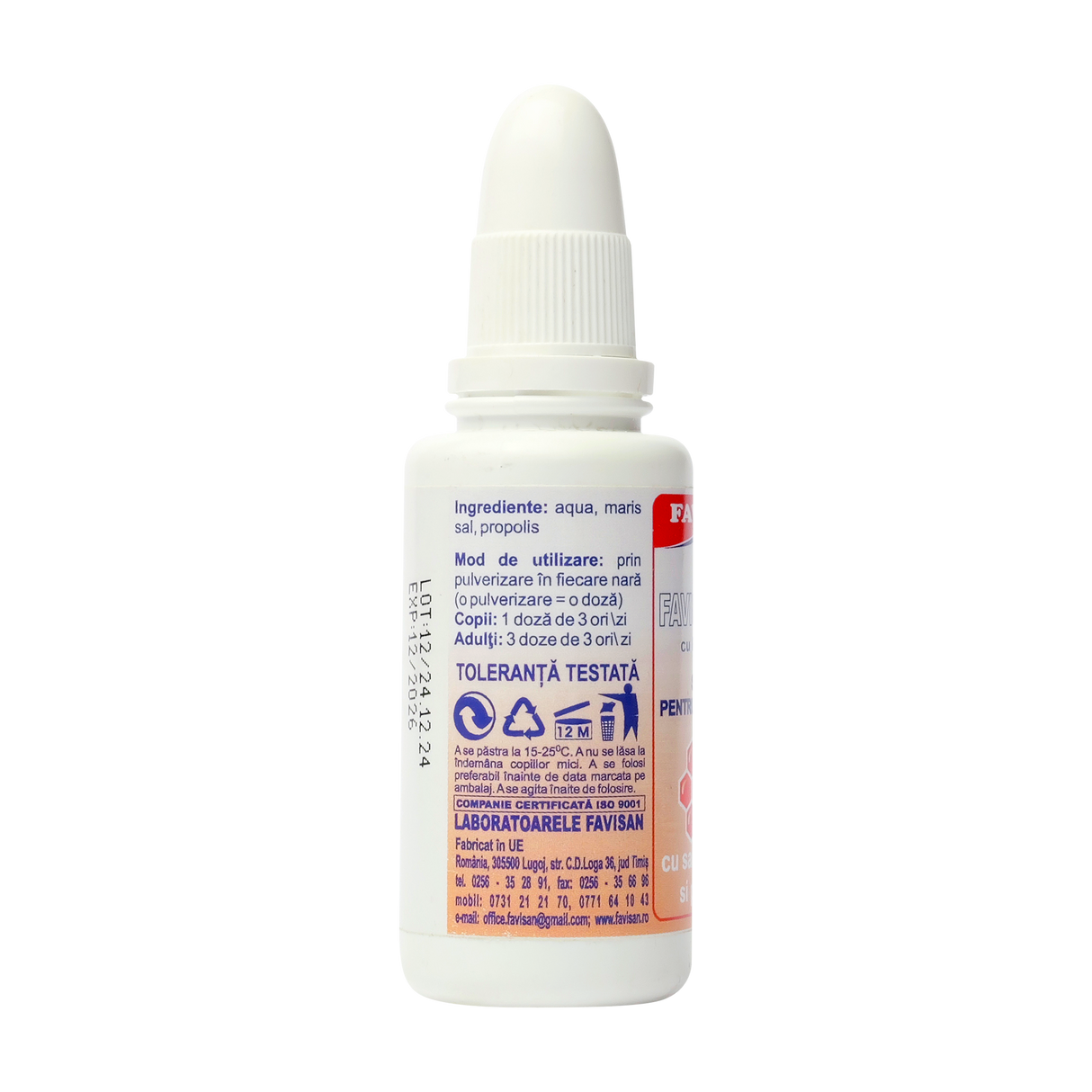 Favirinosan cu propolis solutie lavaj nazal 30 ml