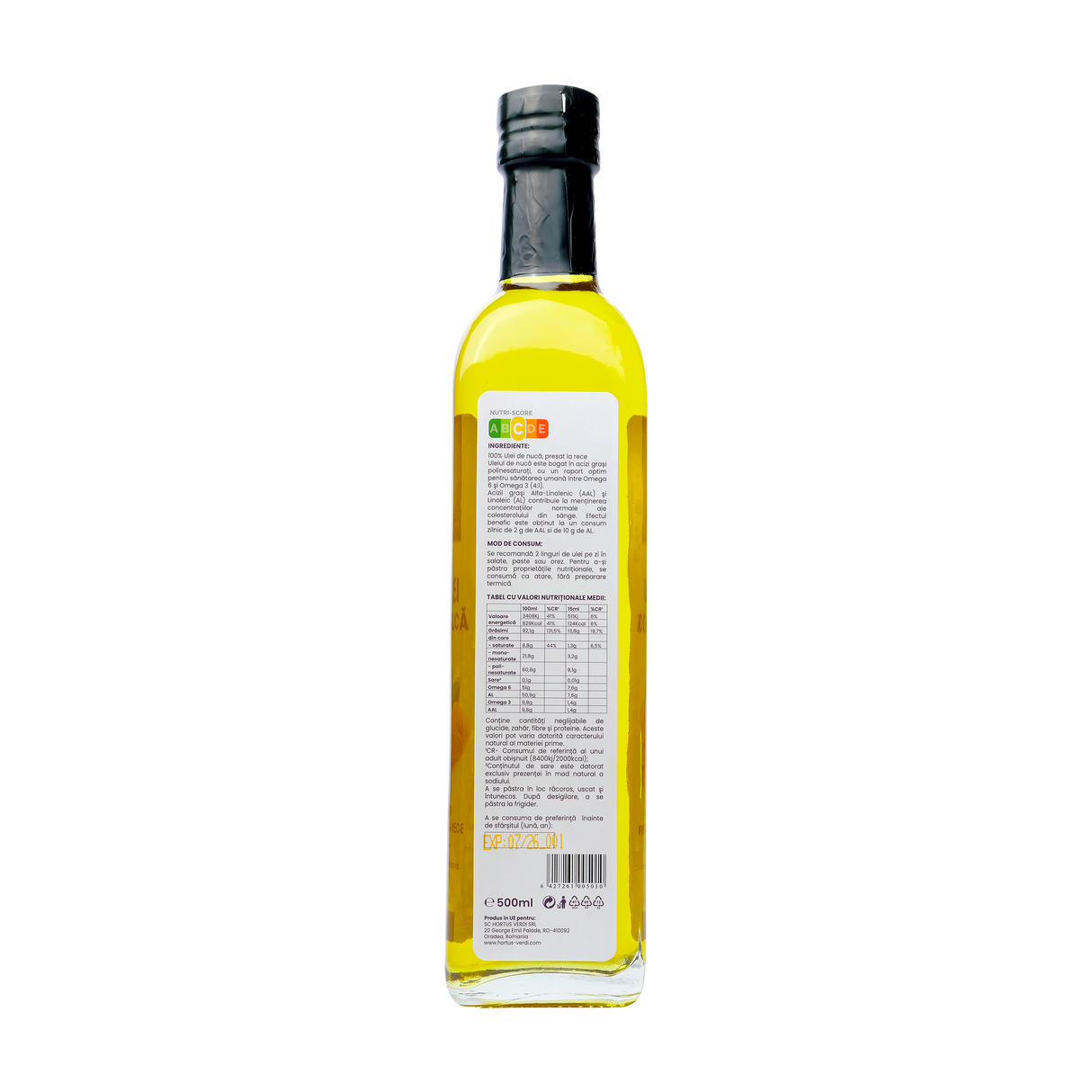 Ulei de nuca presat la rece 500 ml