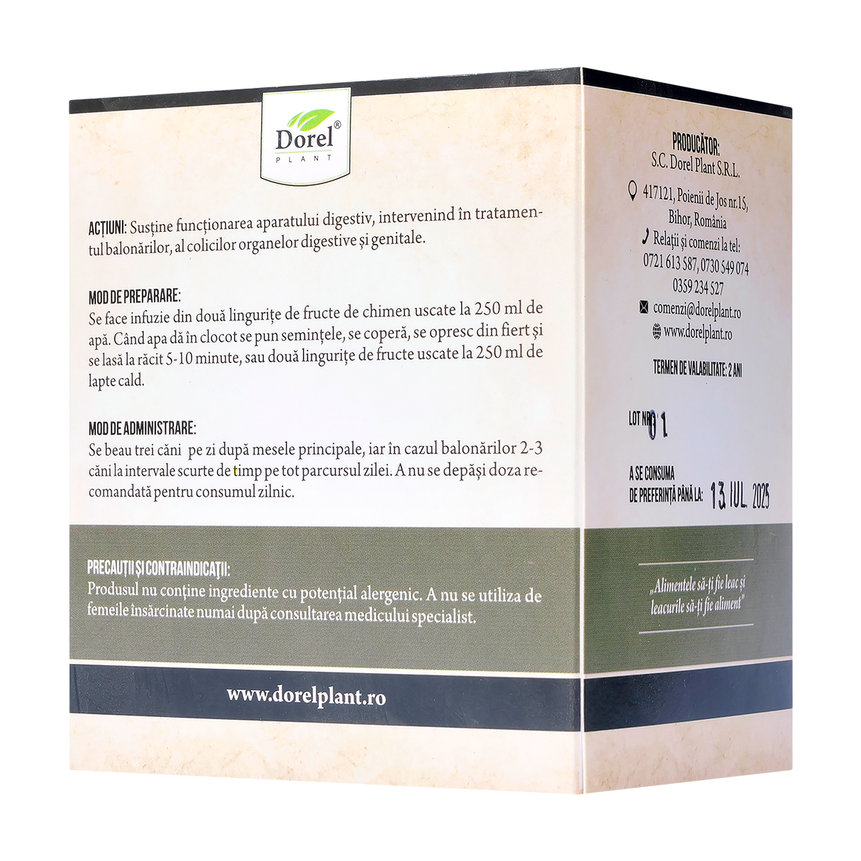 Ceai chimen 50 g Dorel Plant