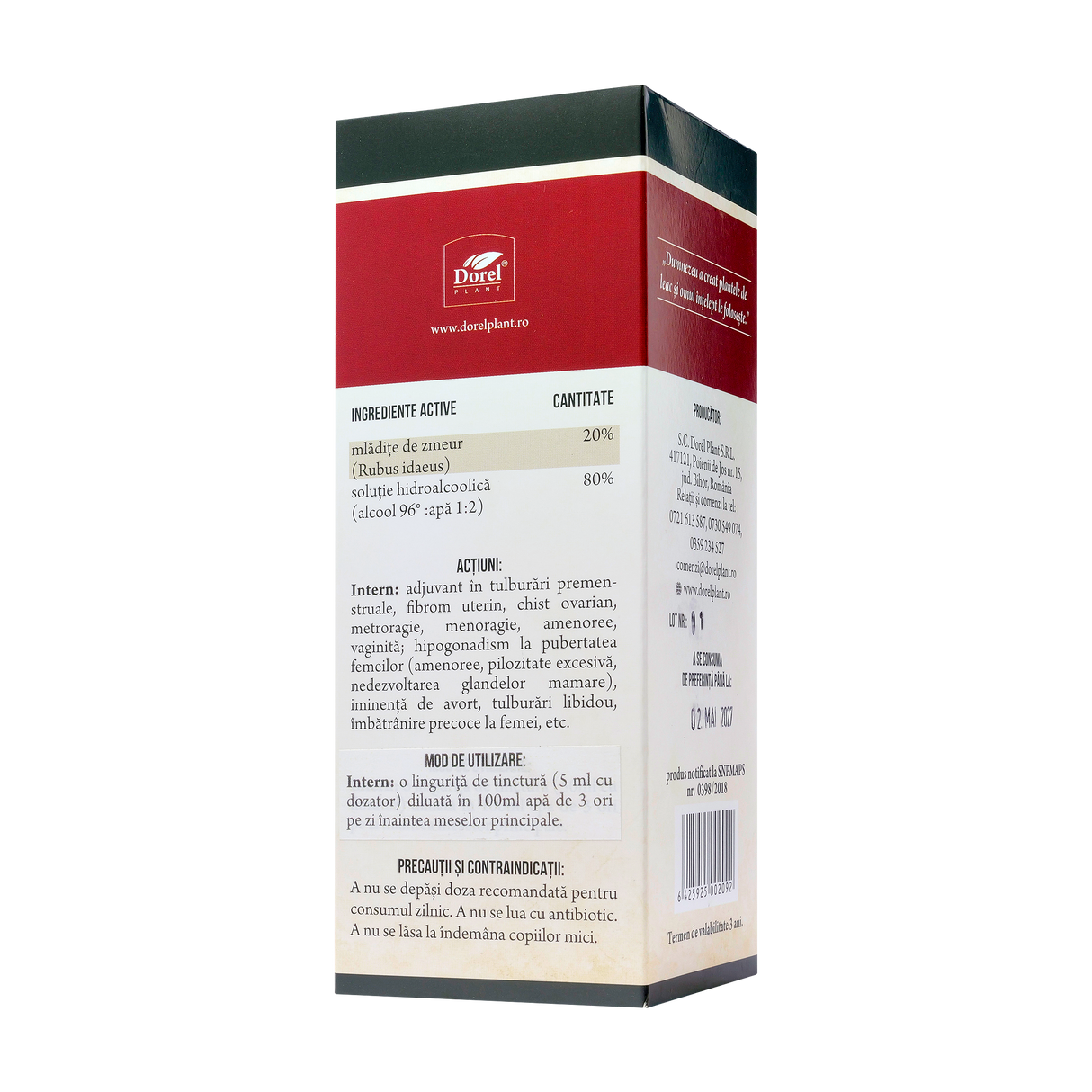 Tinctura mladite de zmeur 200 ml