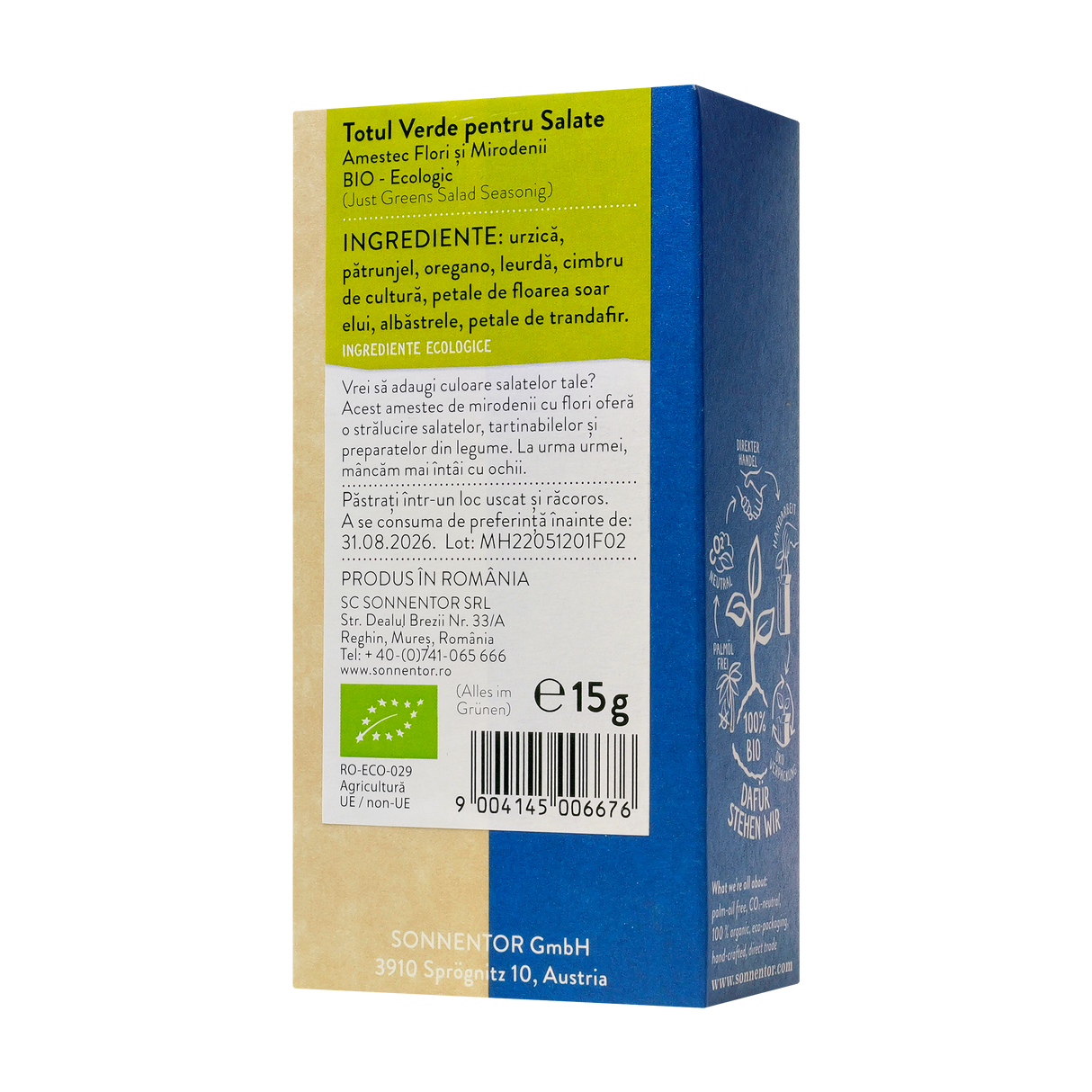 Amestec totul verde pentru salata 15 g