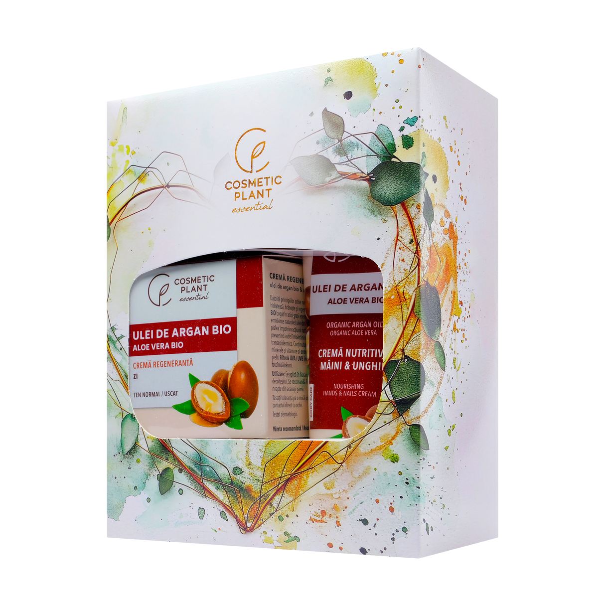 Set cadou essential crema de zi cu argan + crema maini cu argan 50% reducere