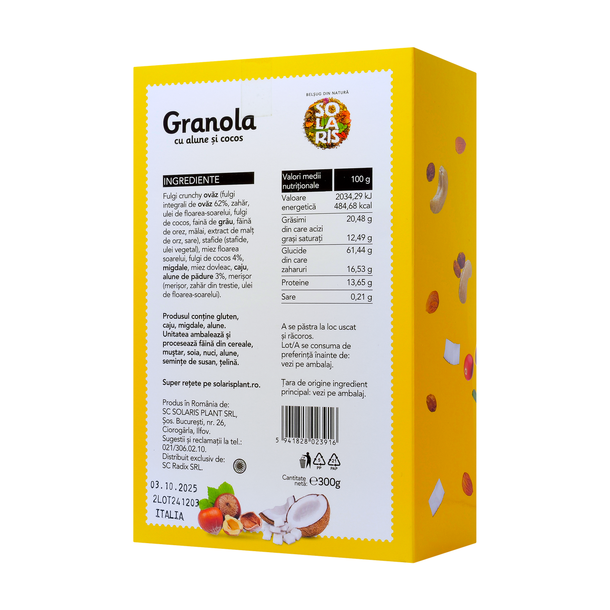 Granola cu alune si cocos 300 g