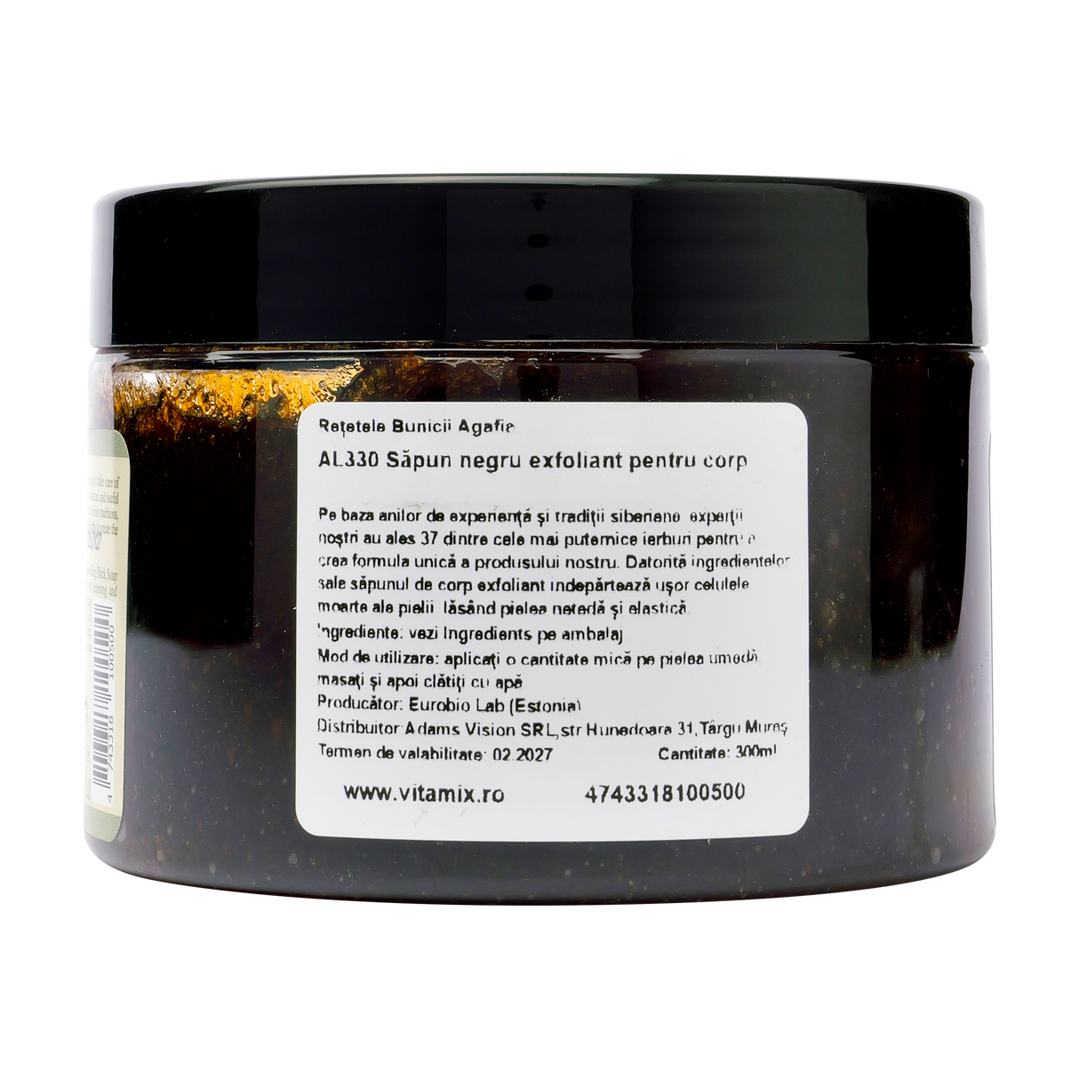 Sapun negu exfoliant pentru corp Bunica Agafia 300 ml