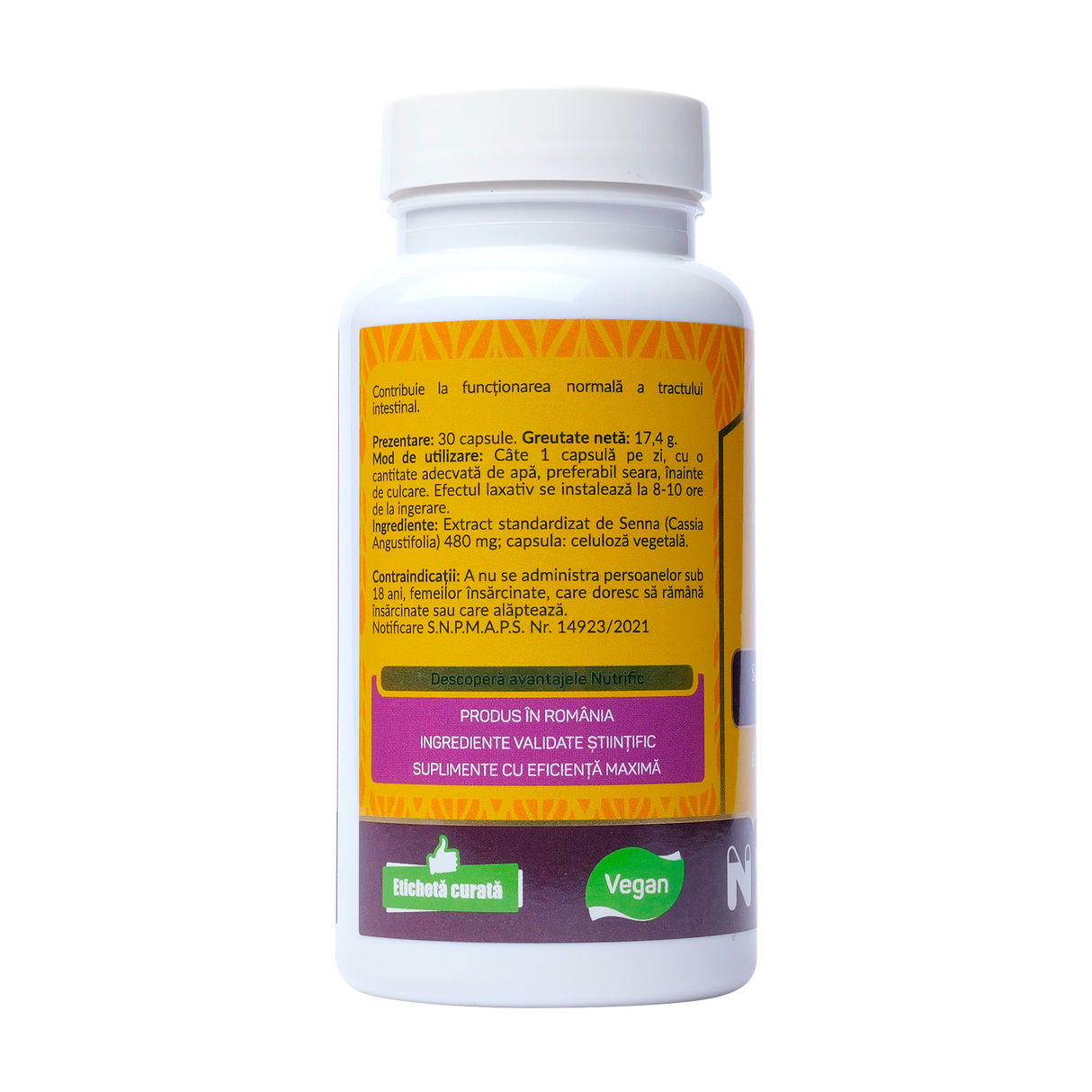 Senna laxativ natural 30 capsule vegetale