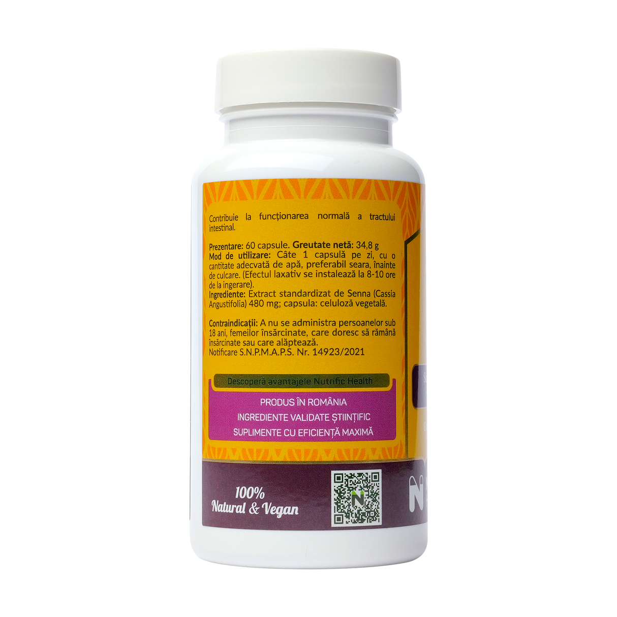Senna laxativ natural 60 capsule vegetale