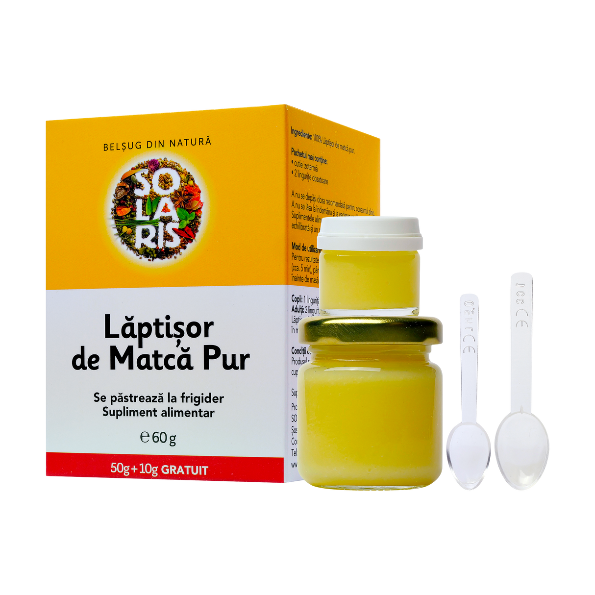 Laptisor de matca pur 50 g + 10 g CADOU