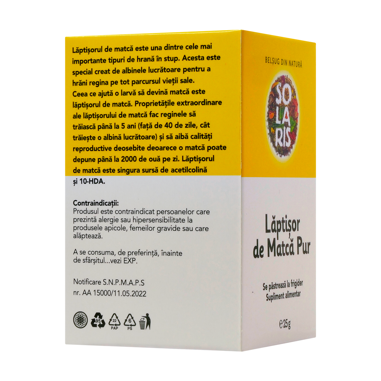 Laptisor de matca pur 25 g Solaris