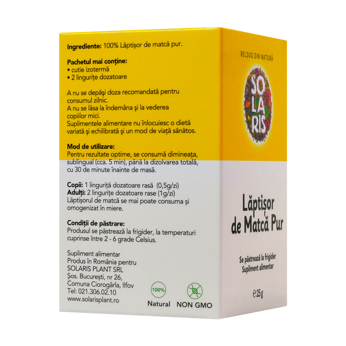 Laptisor de matca pur 25 g Solaris