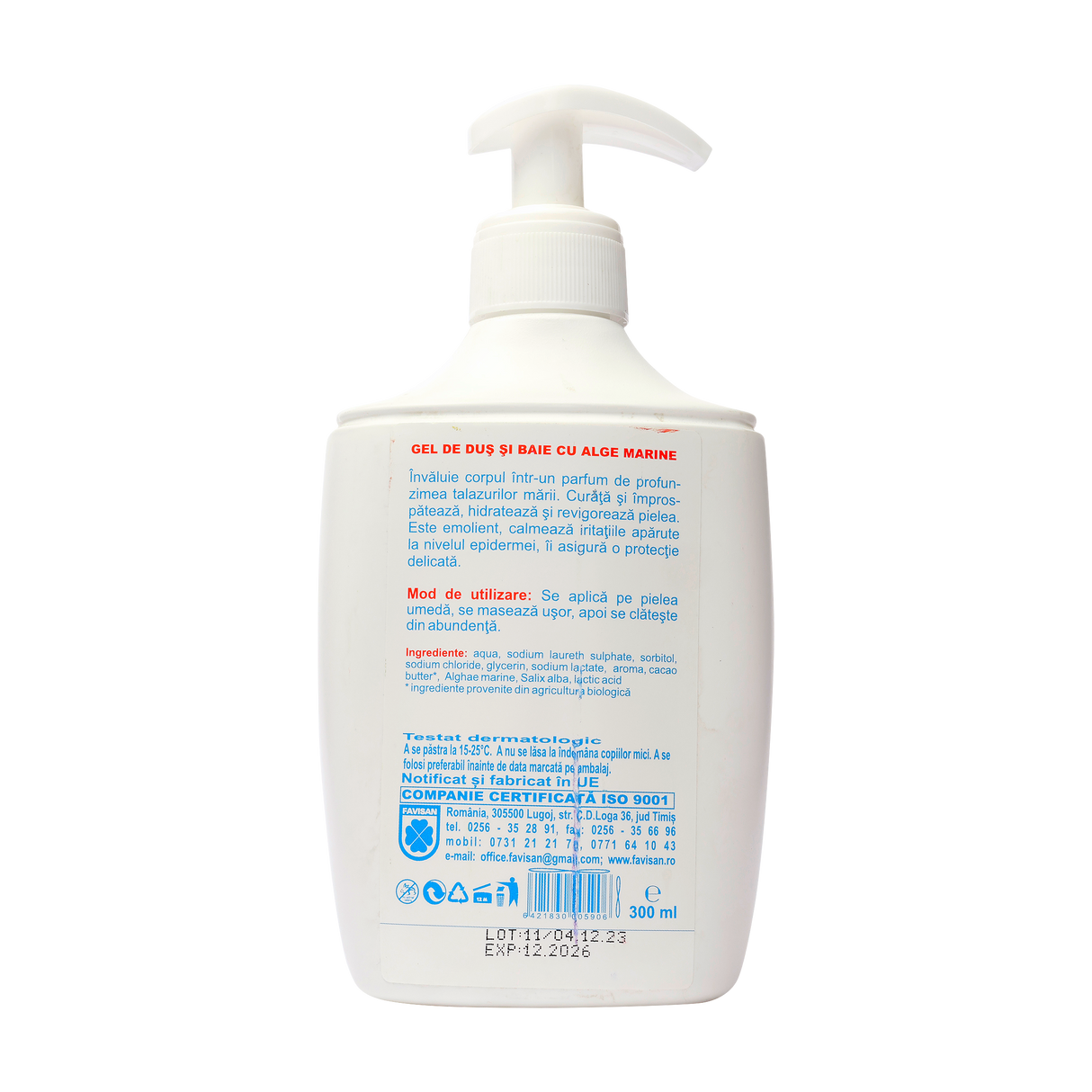 Gel de dus si baie cu alge marine 300 ml