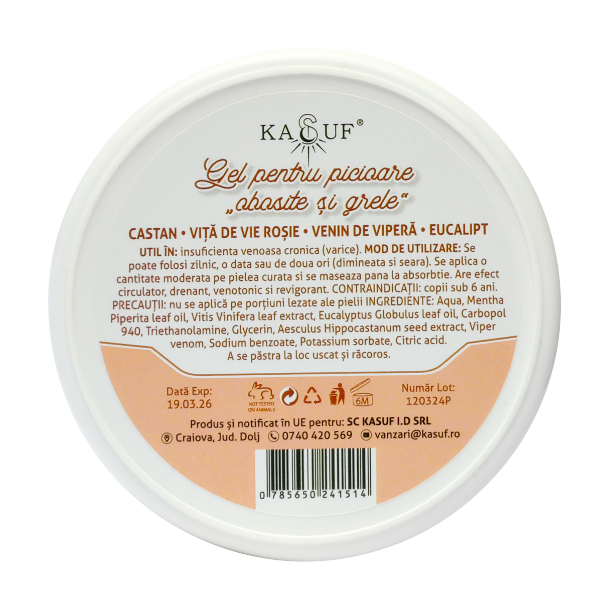 Gel pentru picioare obosite si gele 200 g