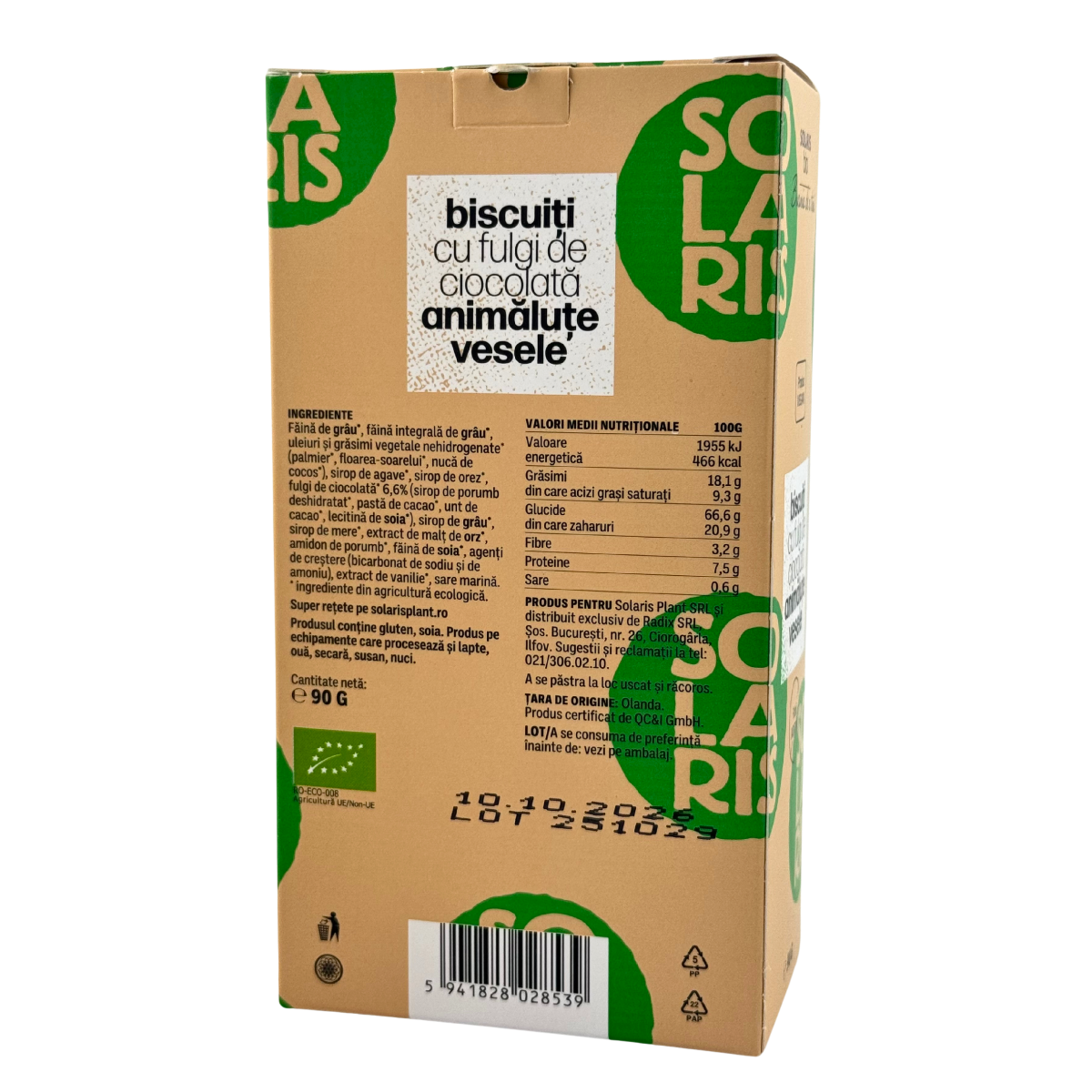 Biscuiti Animalute vesele cu fulgi de ciocolata 90 g