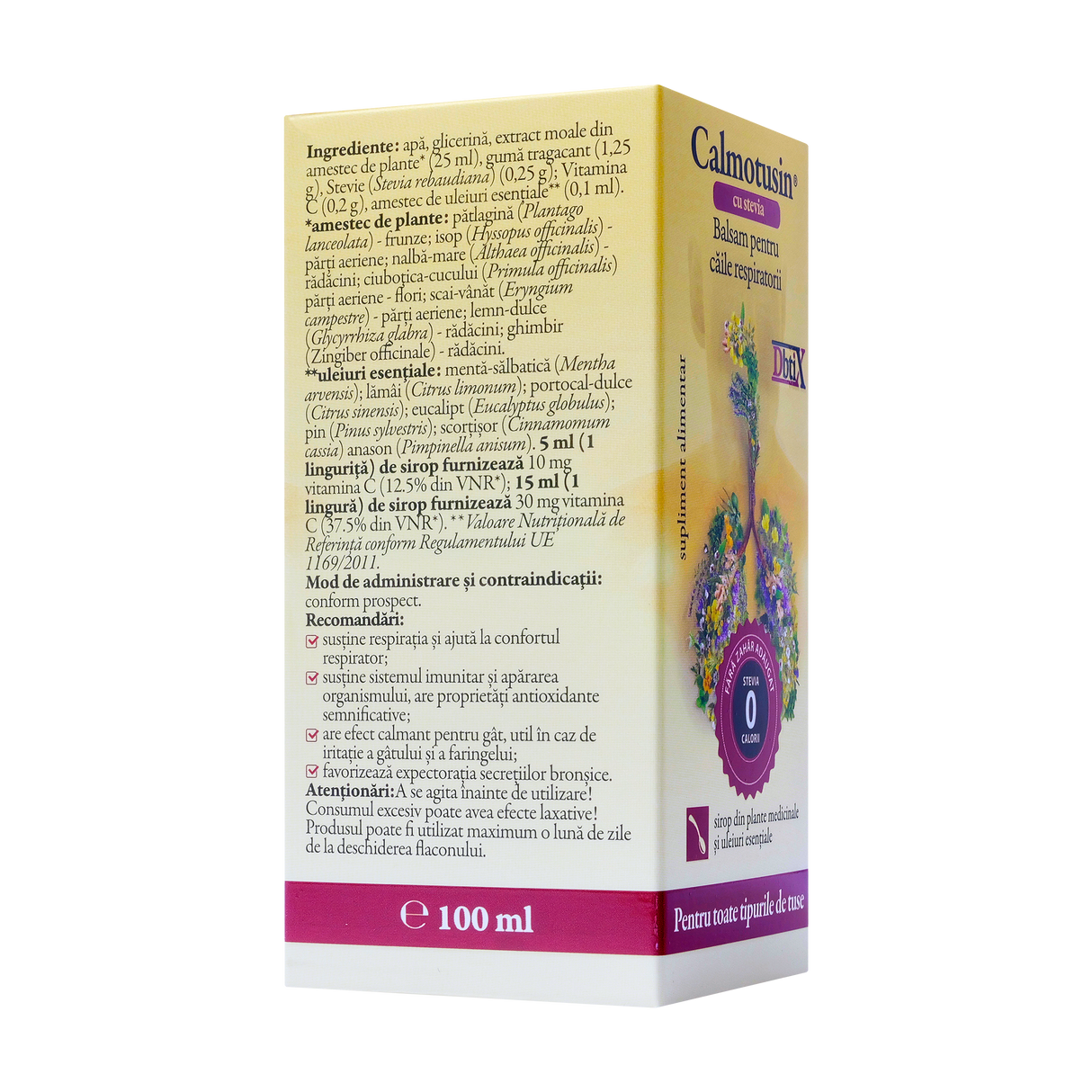 Calmotusin cu stevia DBTIX sirop 100 ml