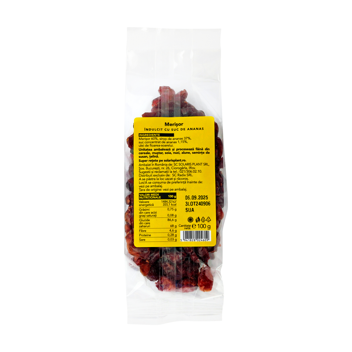 Merisor indulcit cu suc de ananas 100 g