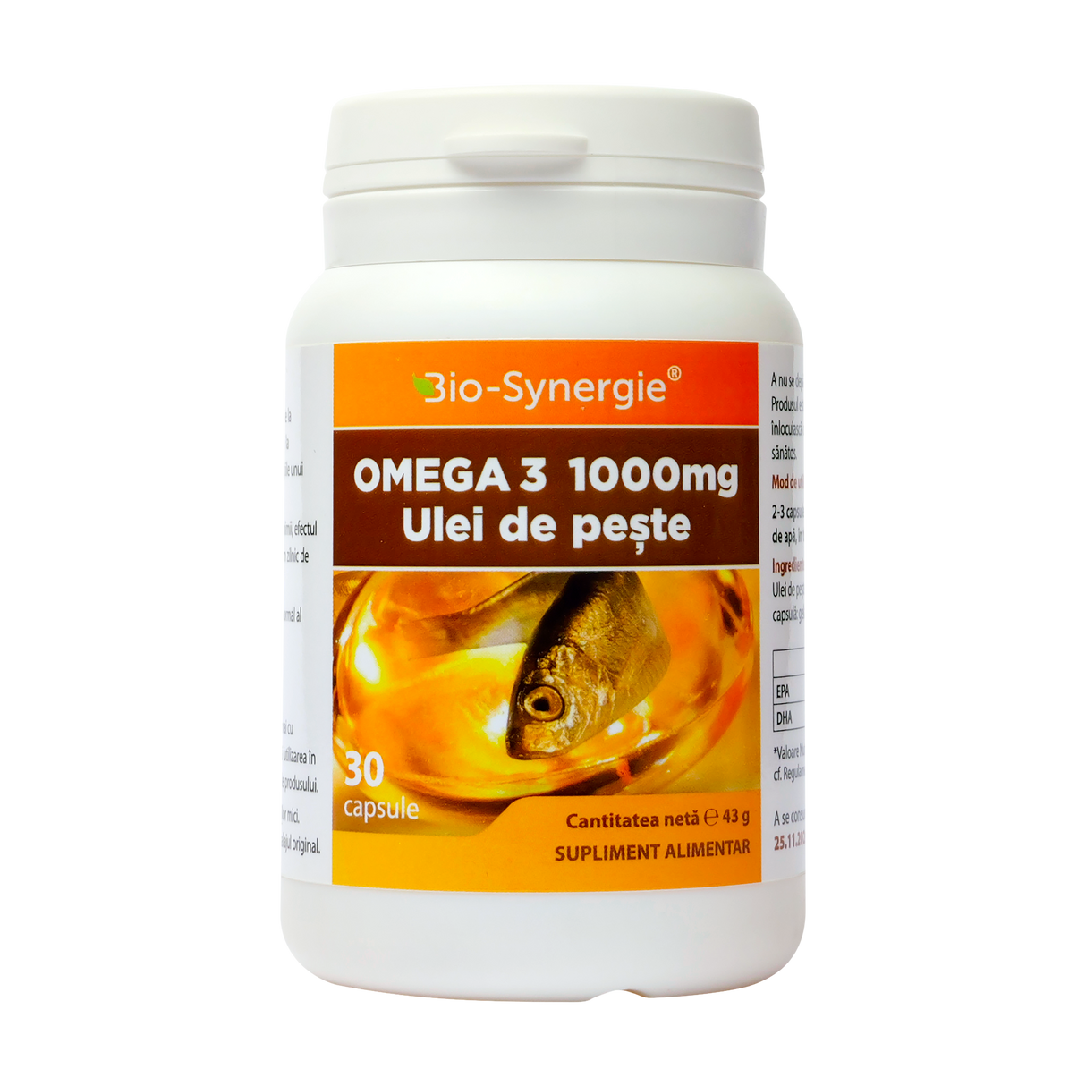 Omega 3 ulei de peste 1000mg 30capsule