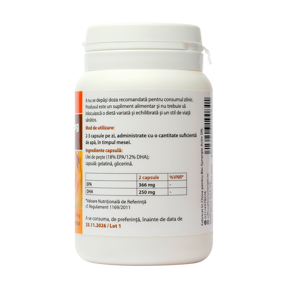 Omega 3 ulei de peste 1000mg 30capsule