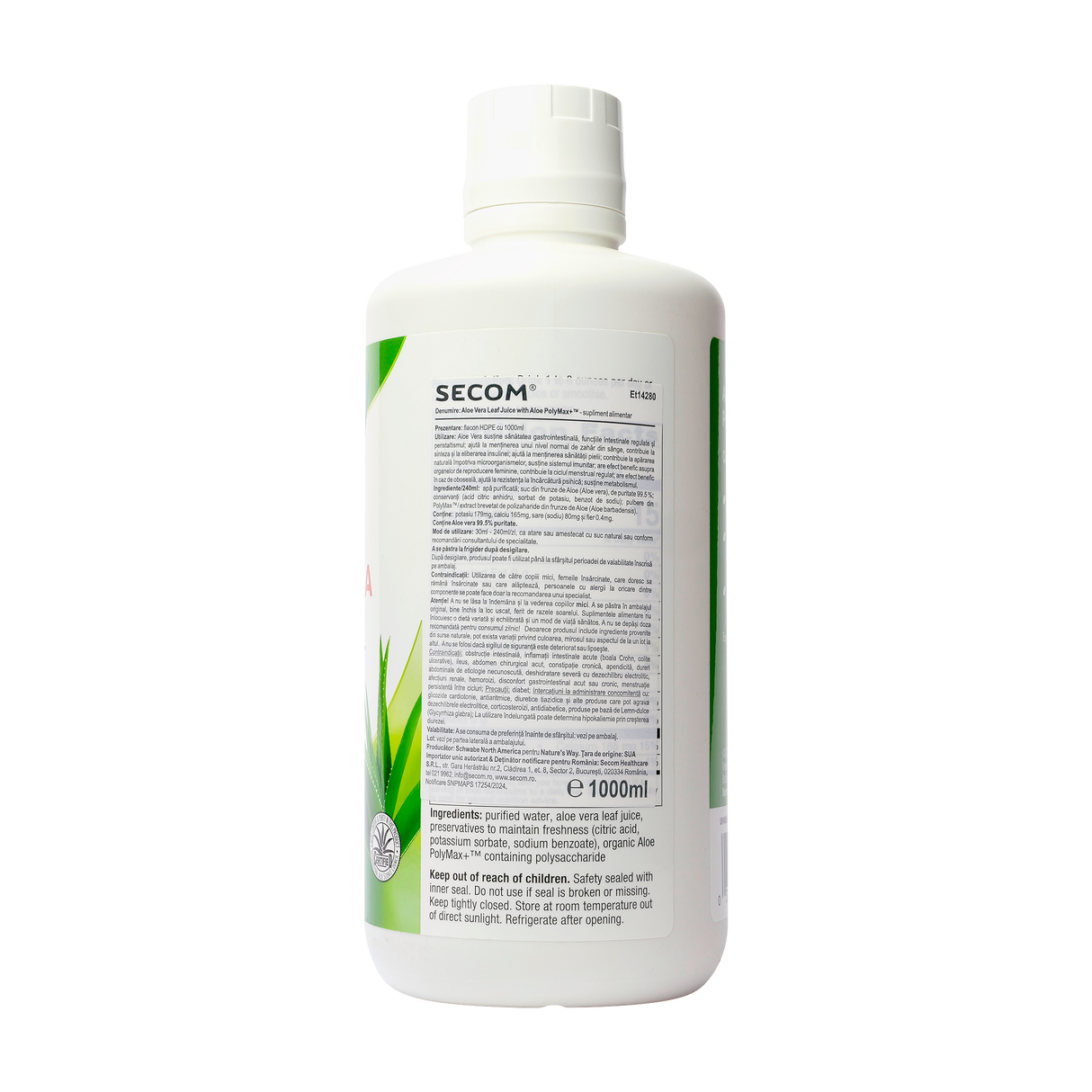 Aloe vera gel & juice cu aloe polymax 1 l