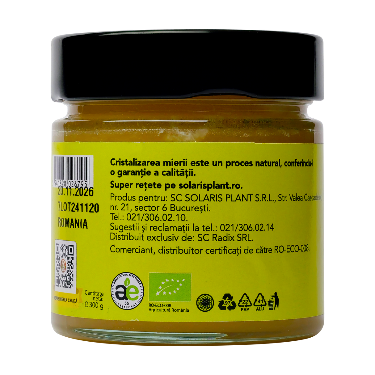 Miere cruda coriandru 300 g