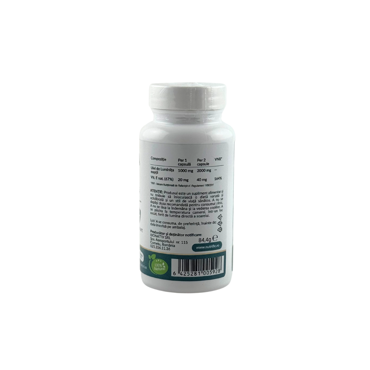 Luminita noptii cu vitamina E naturala 60 capsule