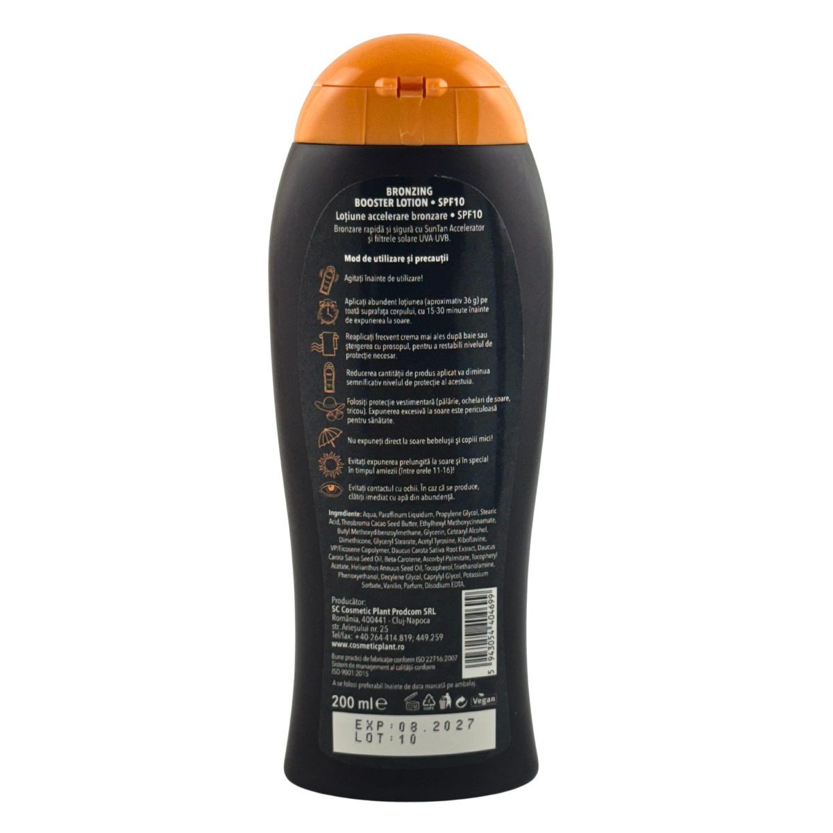 Lotiune plaja Bronzing Booster Lotion SPF 10 Cuba Libree 200 ml