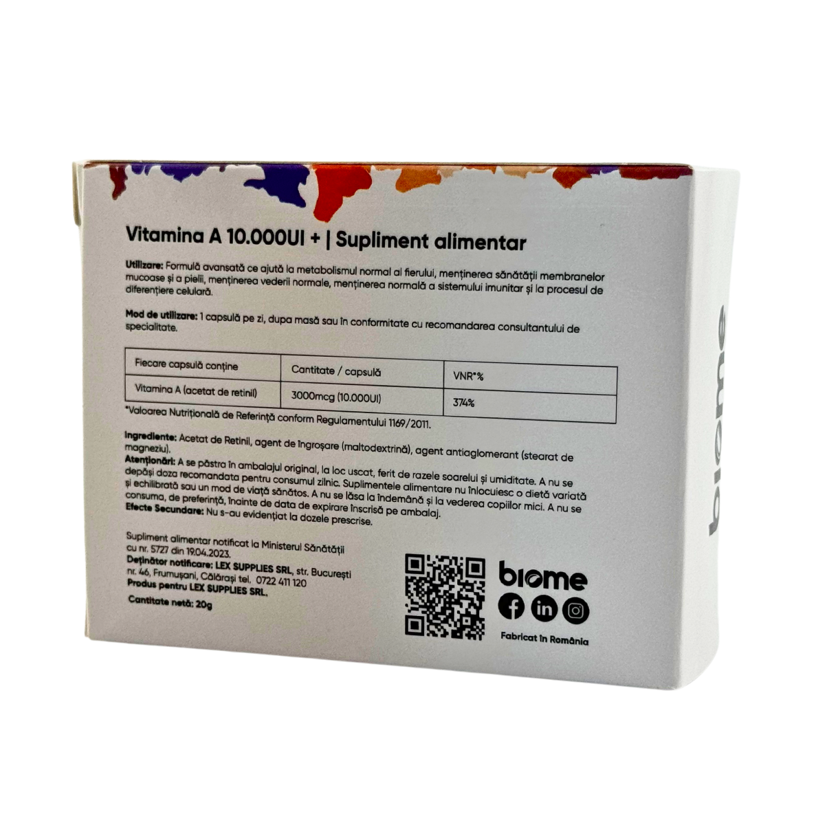 Vitamina A 10.000 UI 30 capsule
