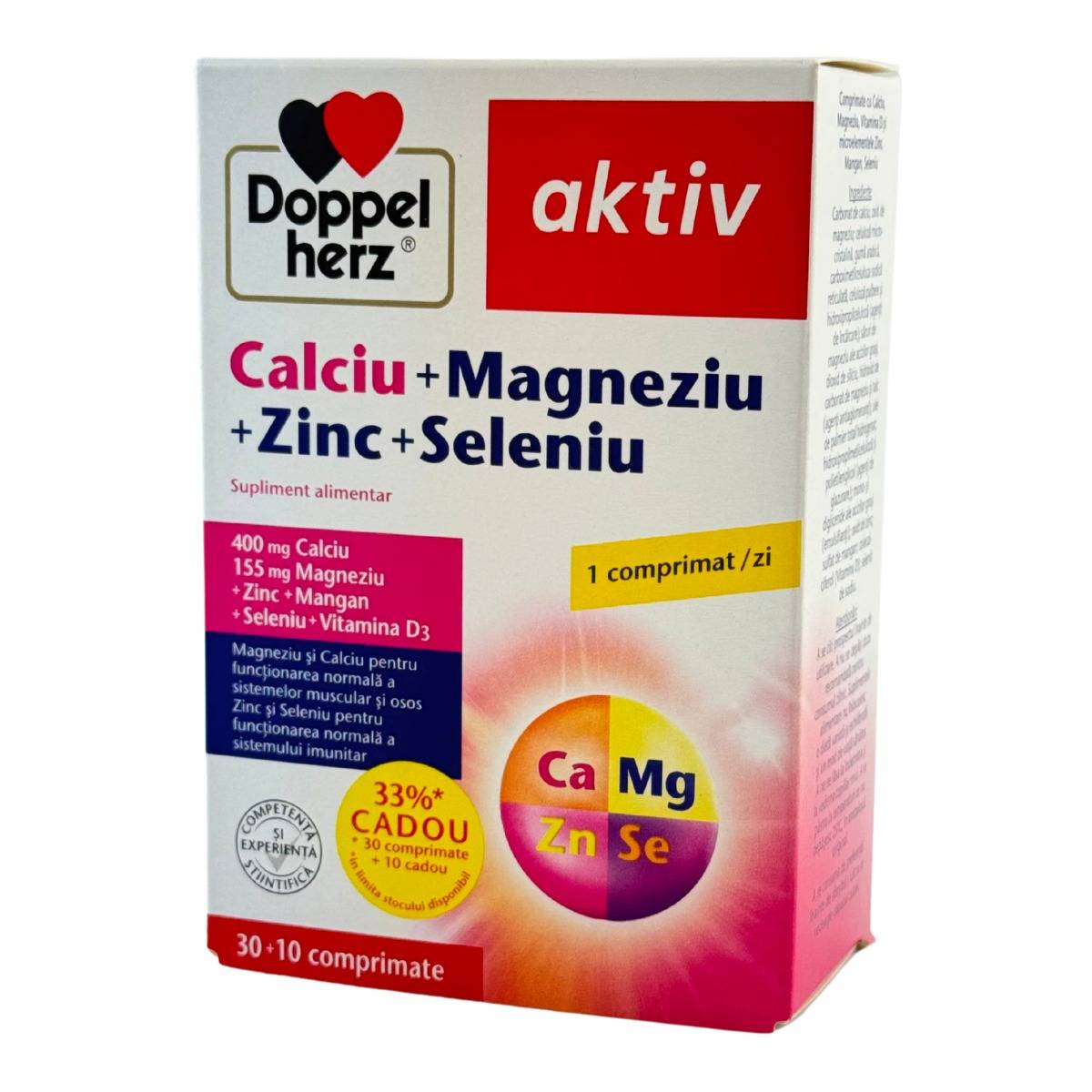 Calciu+Magneziu+Zinc+Seleniu 30+10 tablete
