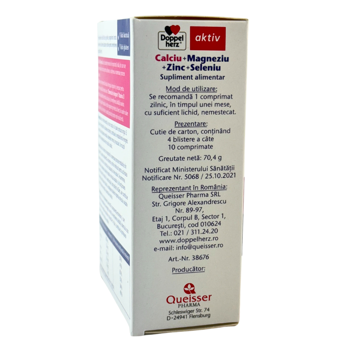 Calciu+Magneziu+Zinc+Seleniu 30+10 tablete