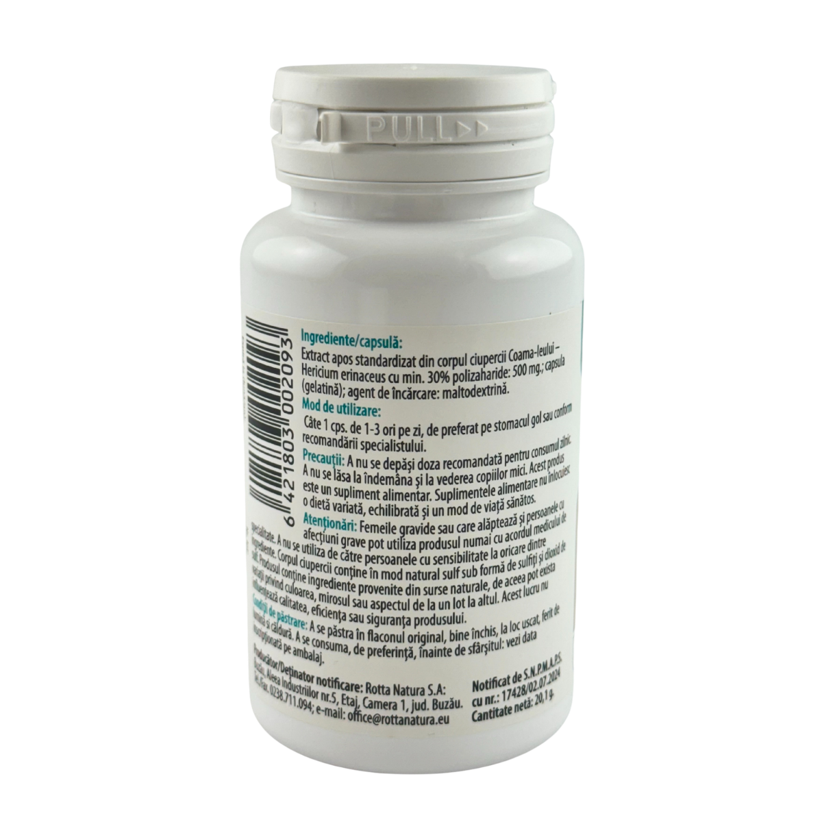 Lion's mane extract 500mg 30 capsule