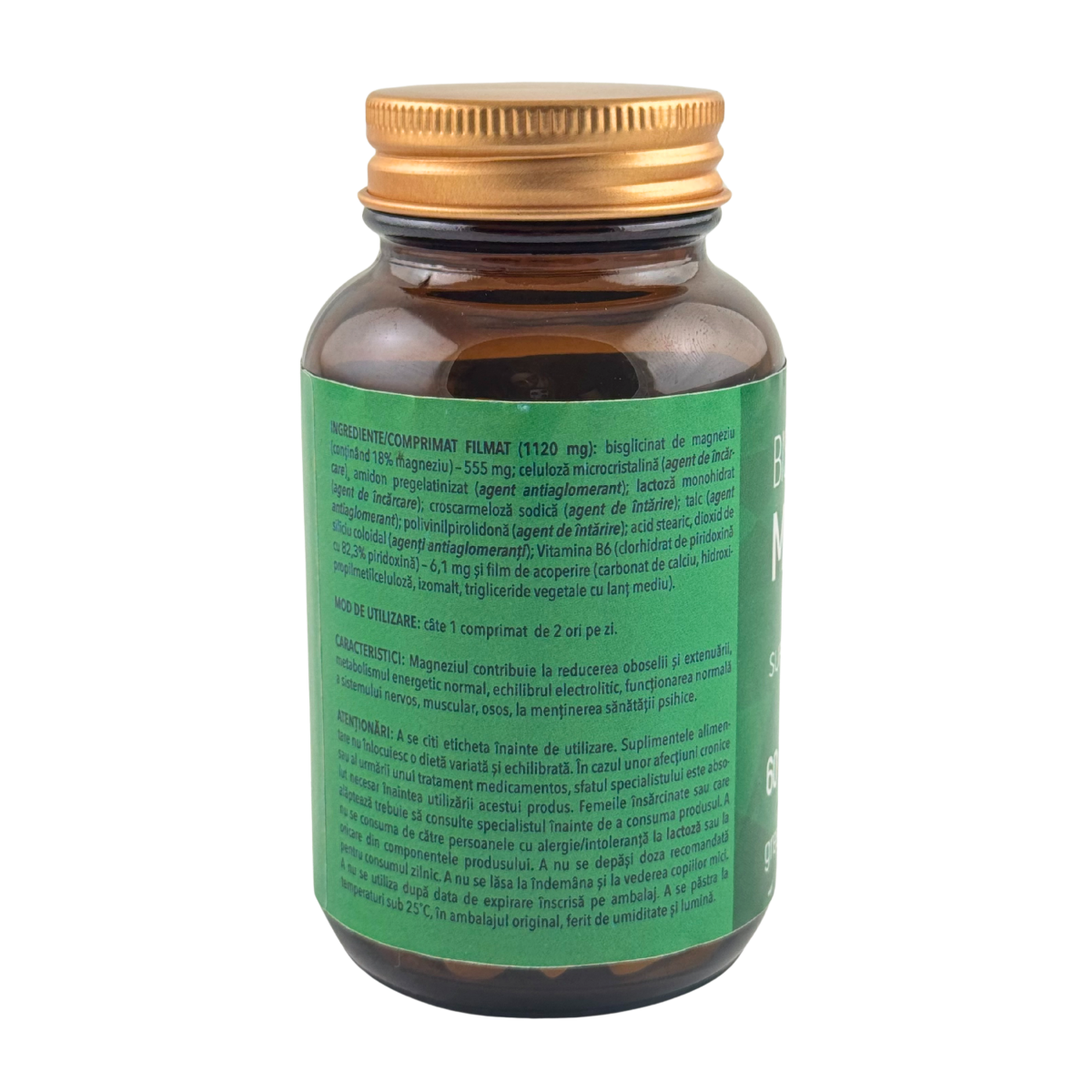 Bisglicinat de magneziu 60 comprimate