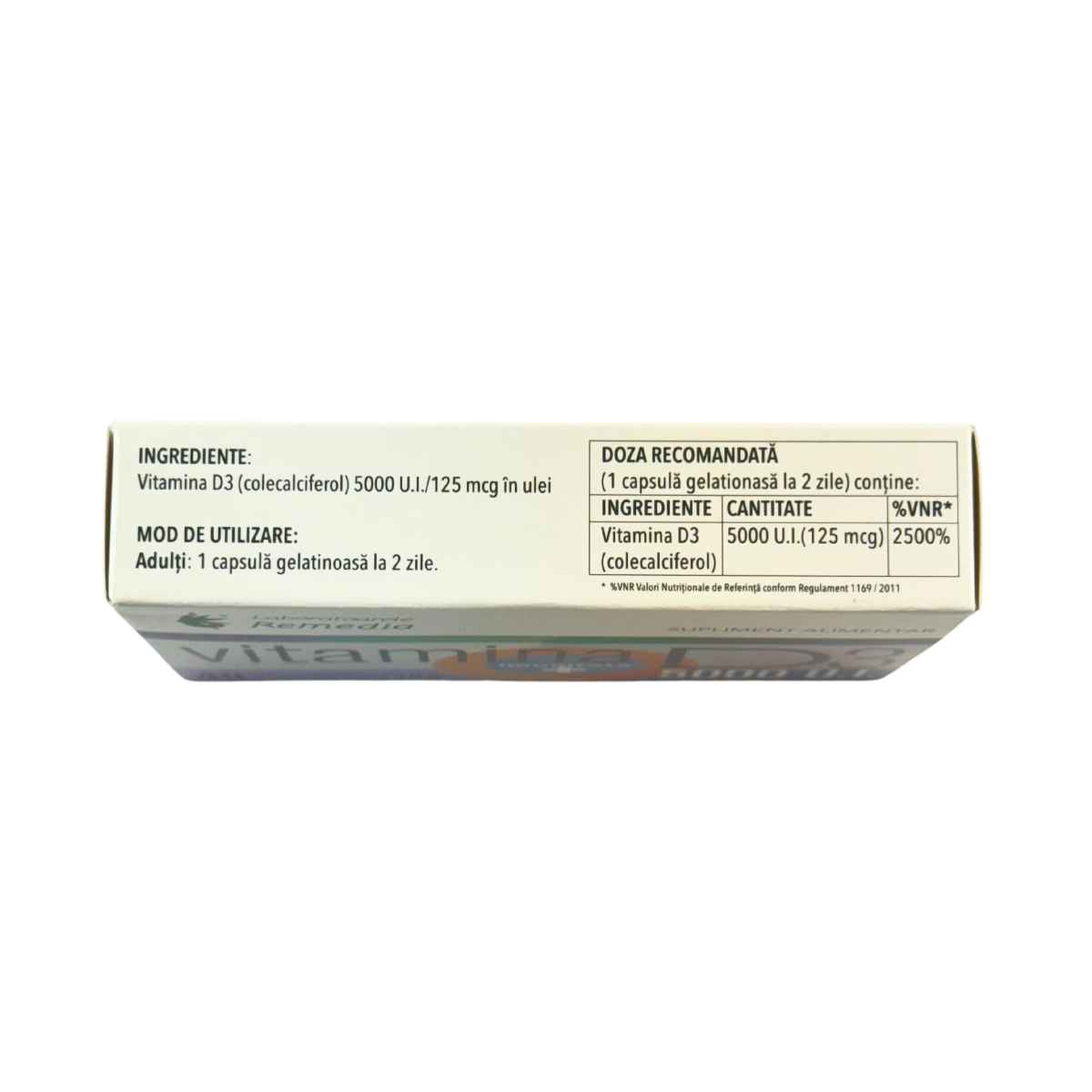 Vitamina D3 5000 u.i. 40 comprimate
