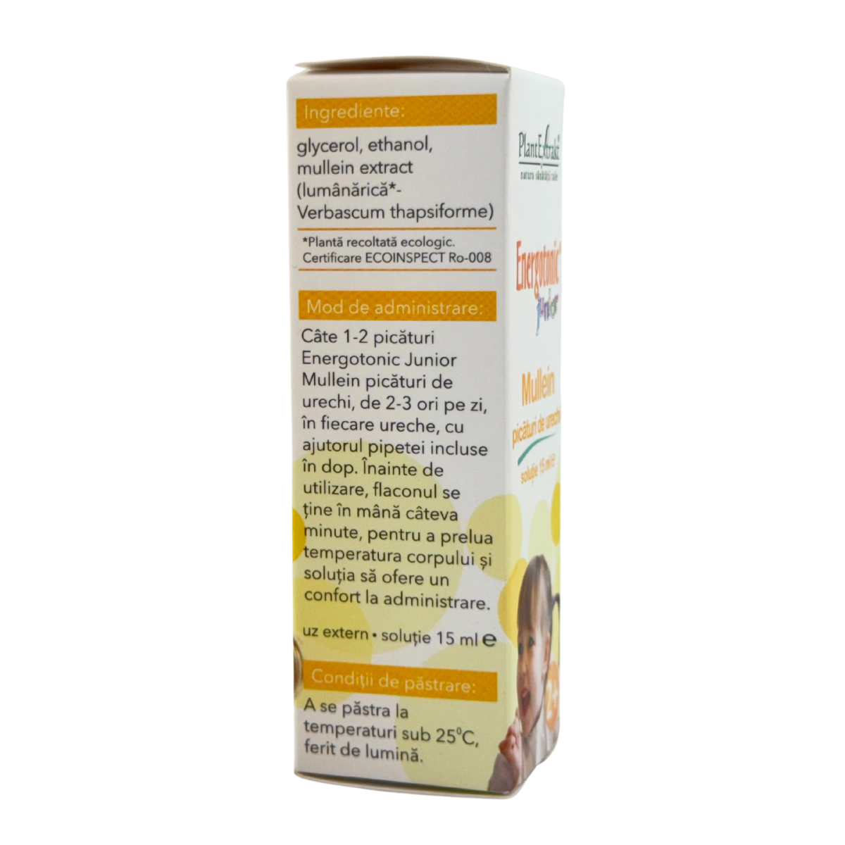 Energotonic Junior Mullein picaturi de urechi, 15 ml