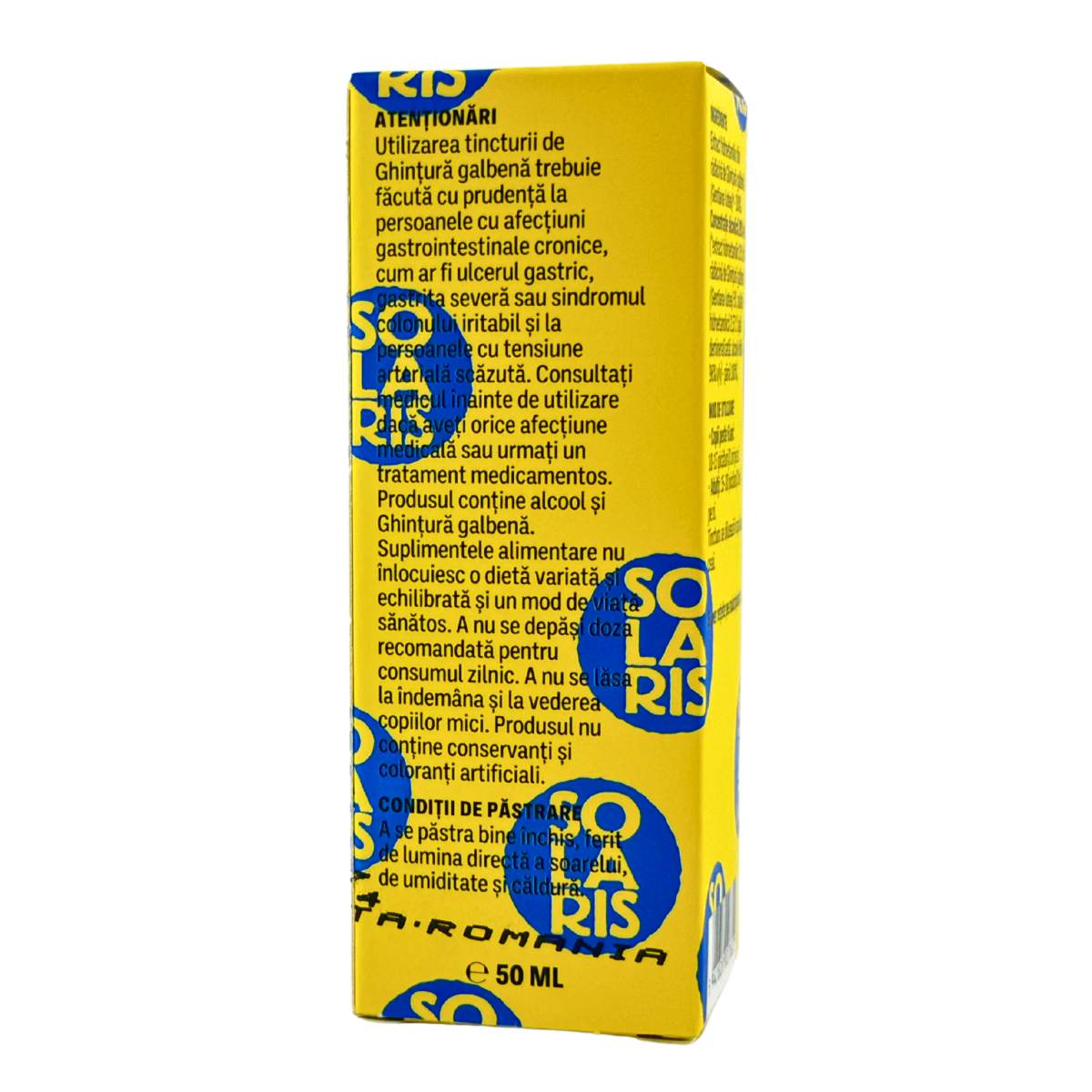 Tinctura de Ghintura galbena - Digestie usoara 50 ml