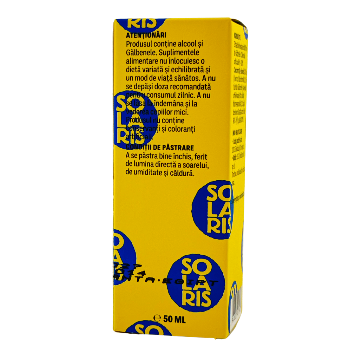 Tinctura de Galbenele - Pansament gastric 50 ml