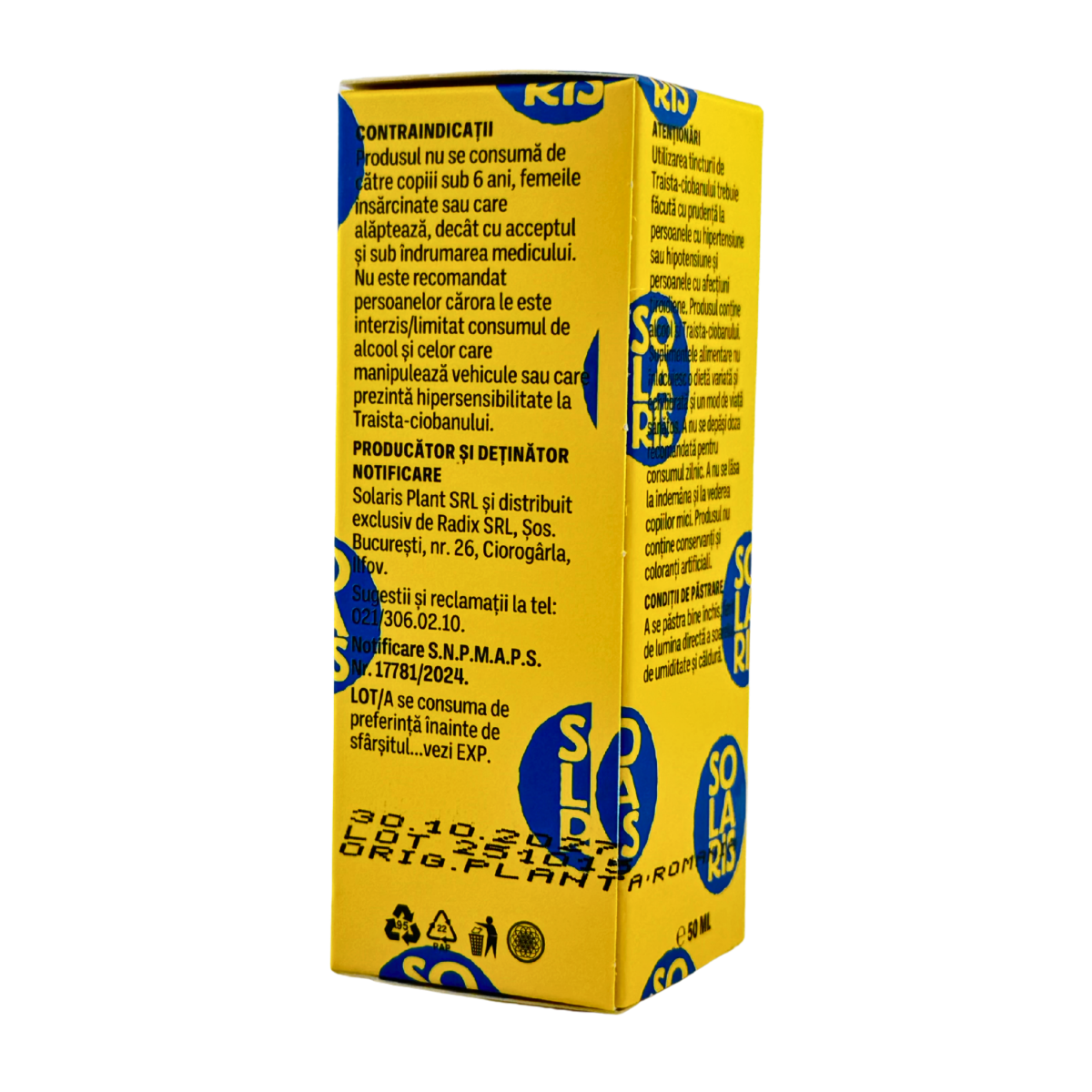 Tinctura de Traista ciobanului - Antihemoragic 50 ml