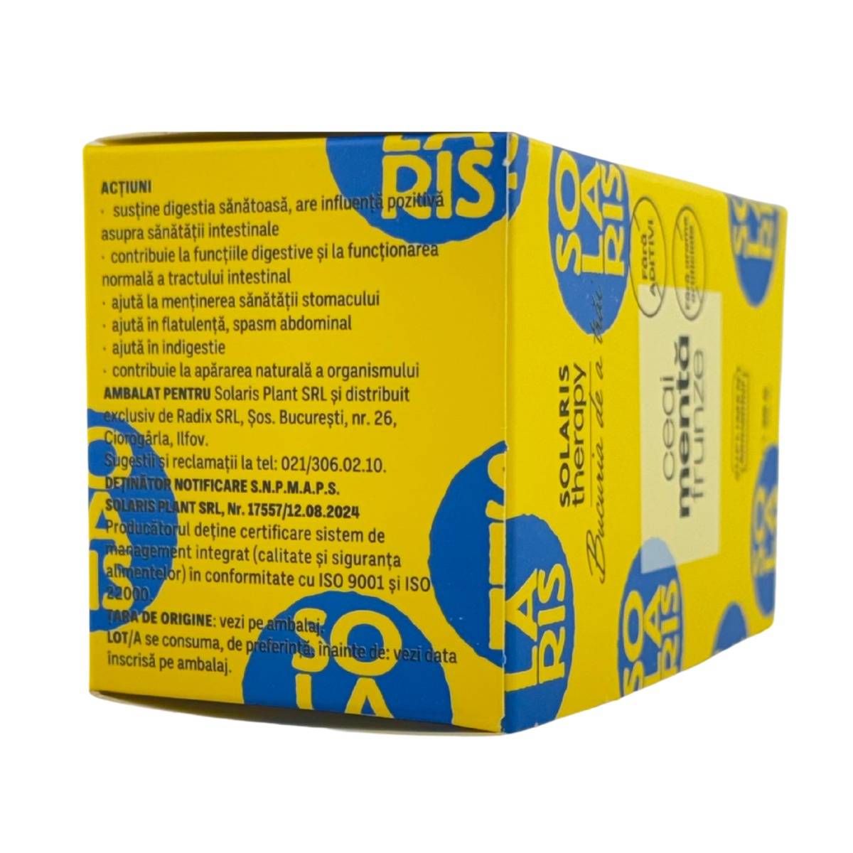 Ceai de Menta frunze - Tranzit intestinal accelerat 20 doze