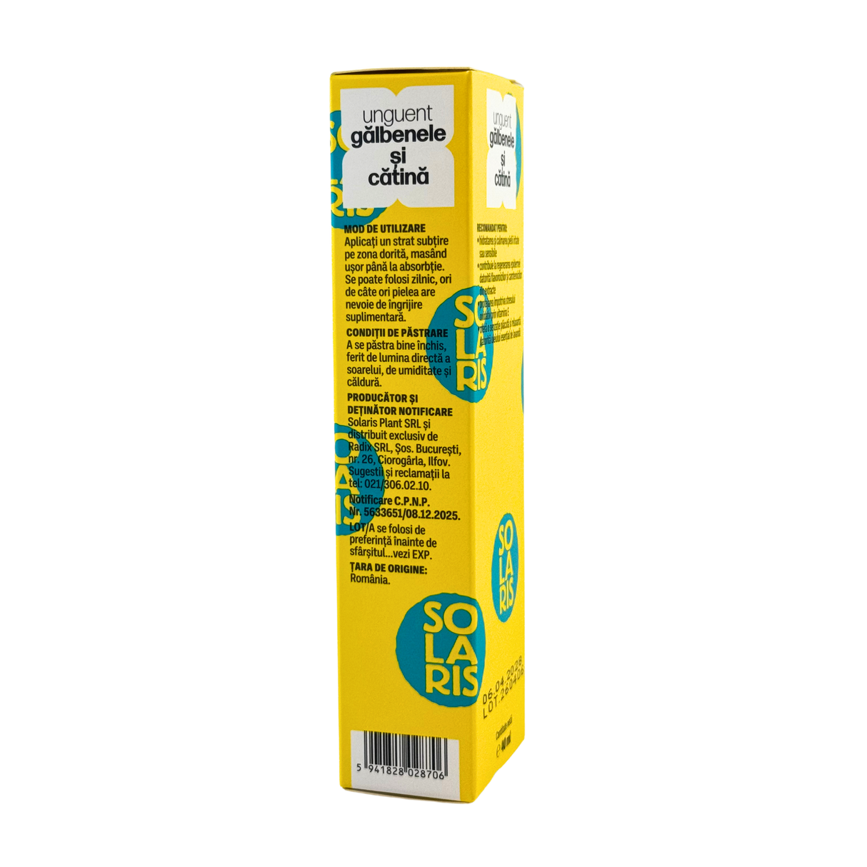 Unguent cu Galbenele si Catina - Reparator 40 ml