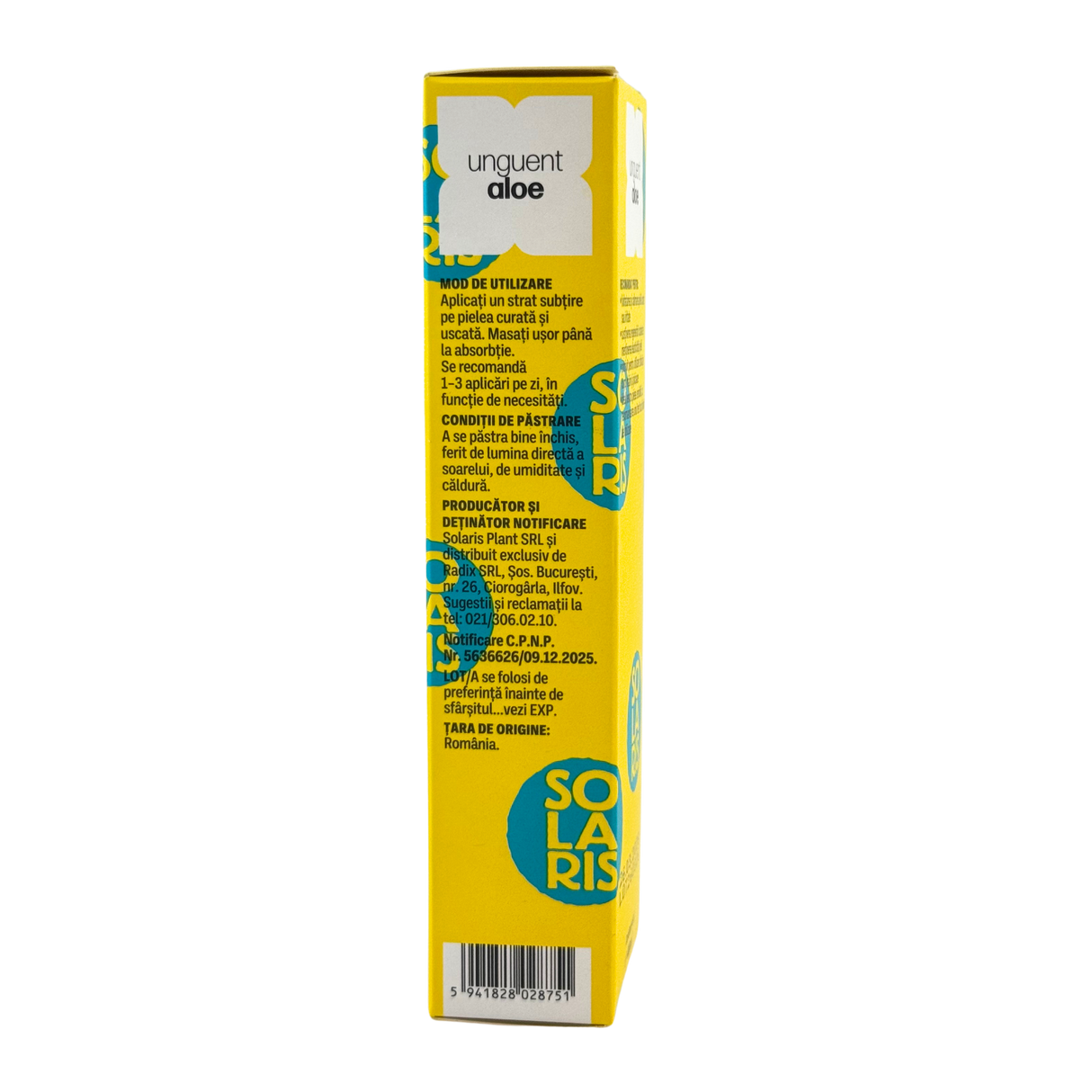 Unguent cu Aloe - Hidratare intensa 40 ml
