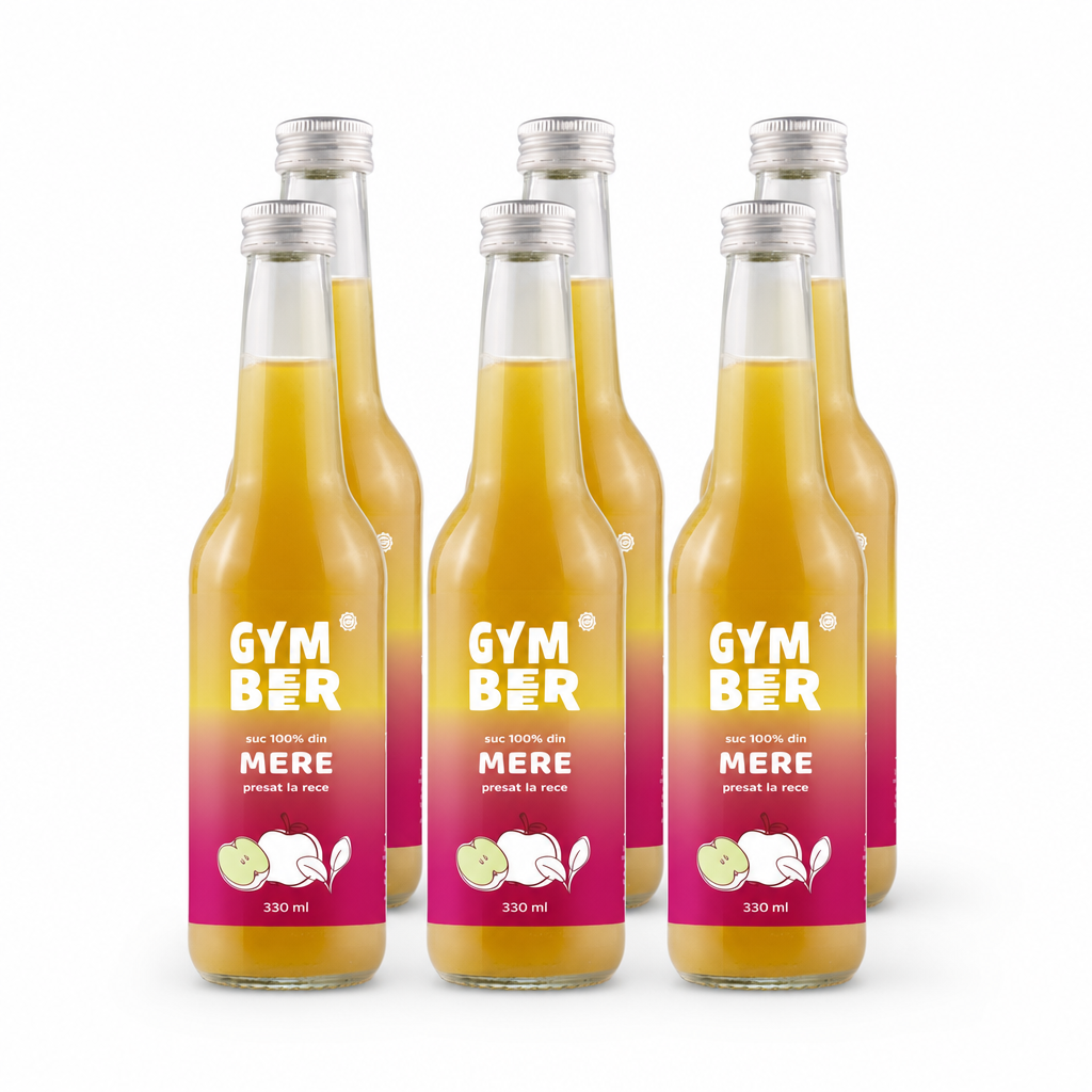 Bax 6 × Suc din mere 100% natural presat la rece 330 ml