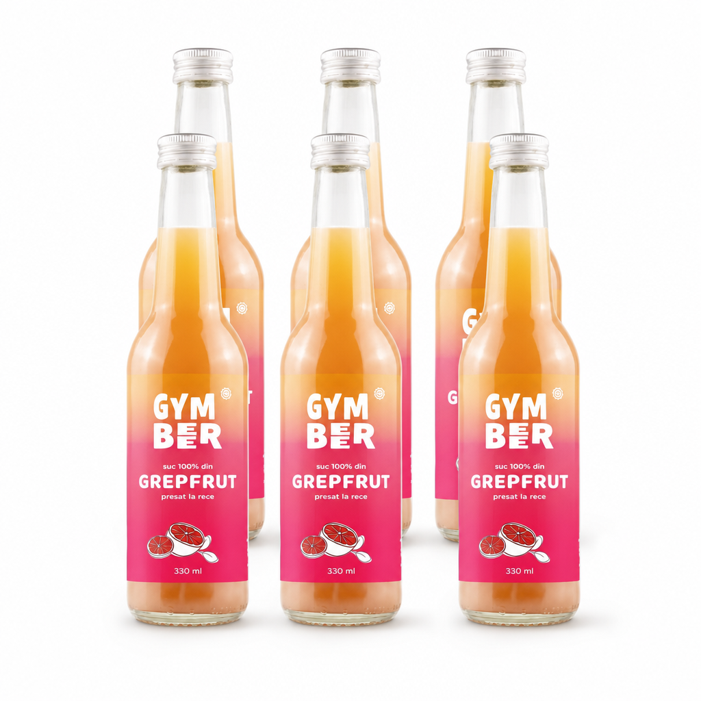 Bax 6 × Suc din grepfrut 100% natural presat la rece 330 ml