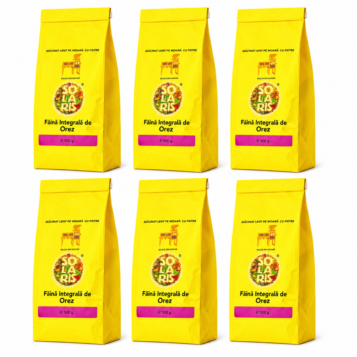 Bax 6 × Faina integrala de orez 500 g