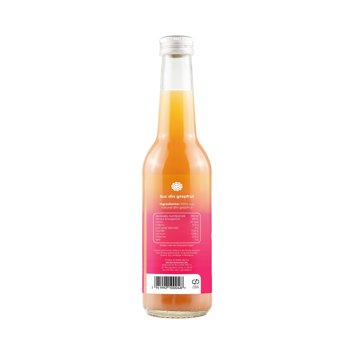 Suc de Grepfrut 100% natural presat la rece 330 ml