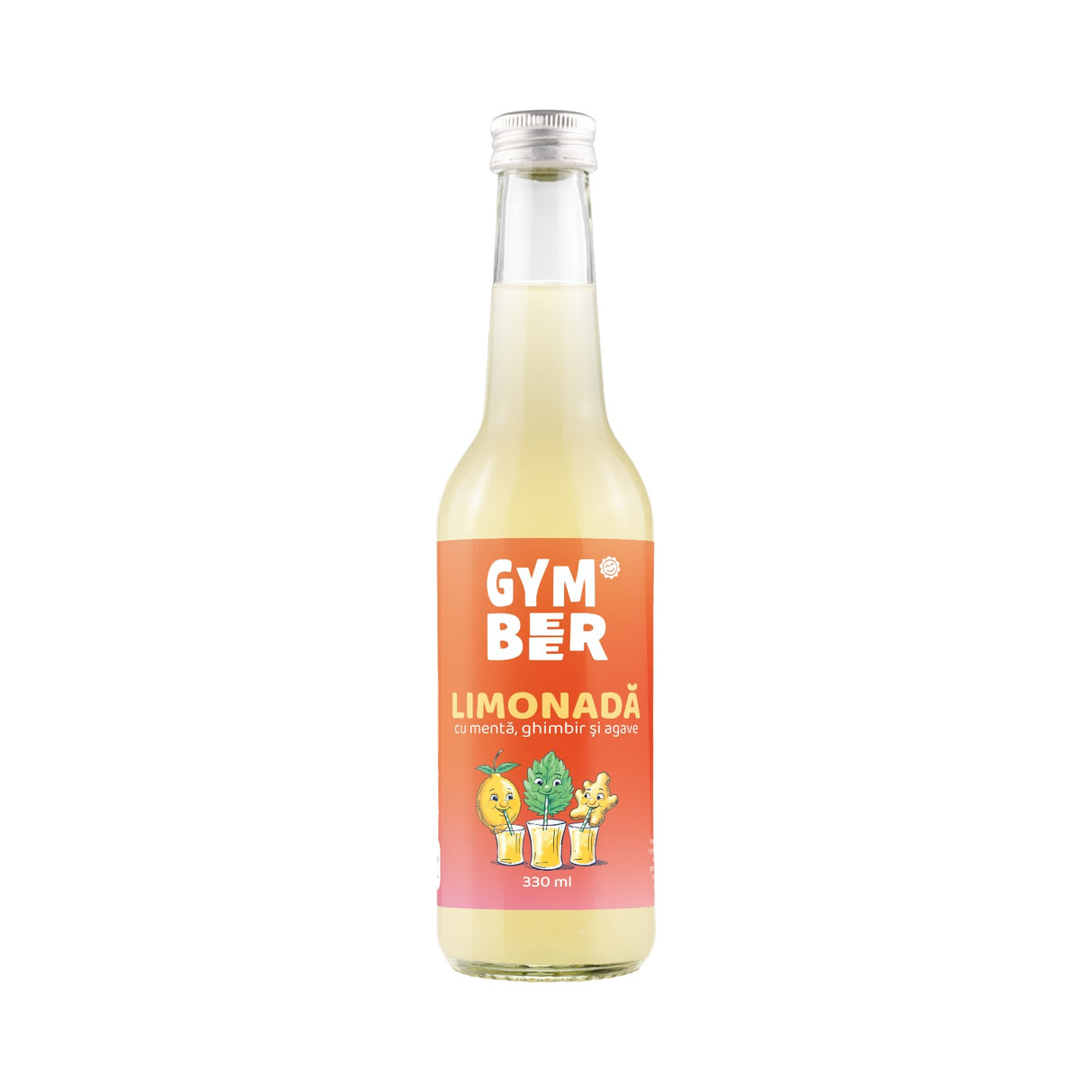 Limonada cu menta, ghimbir si sirop de agave 330 ml