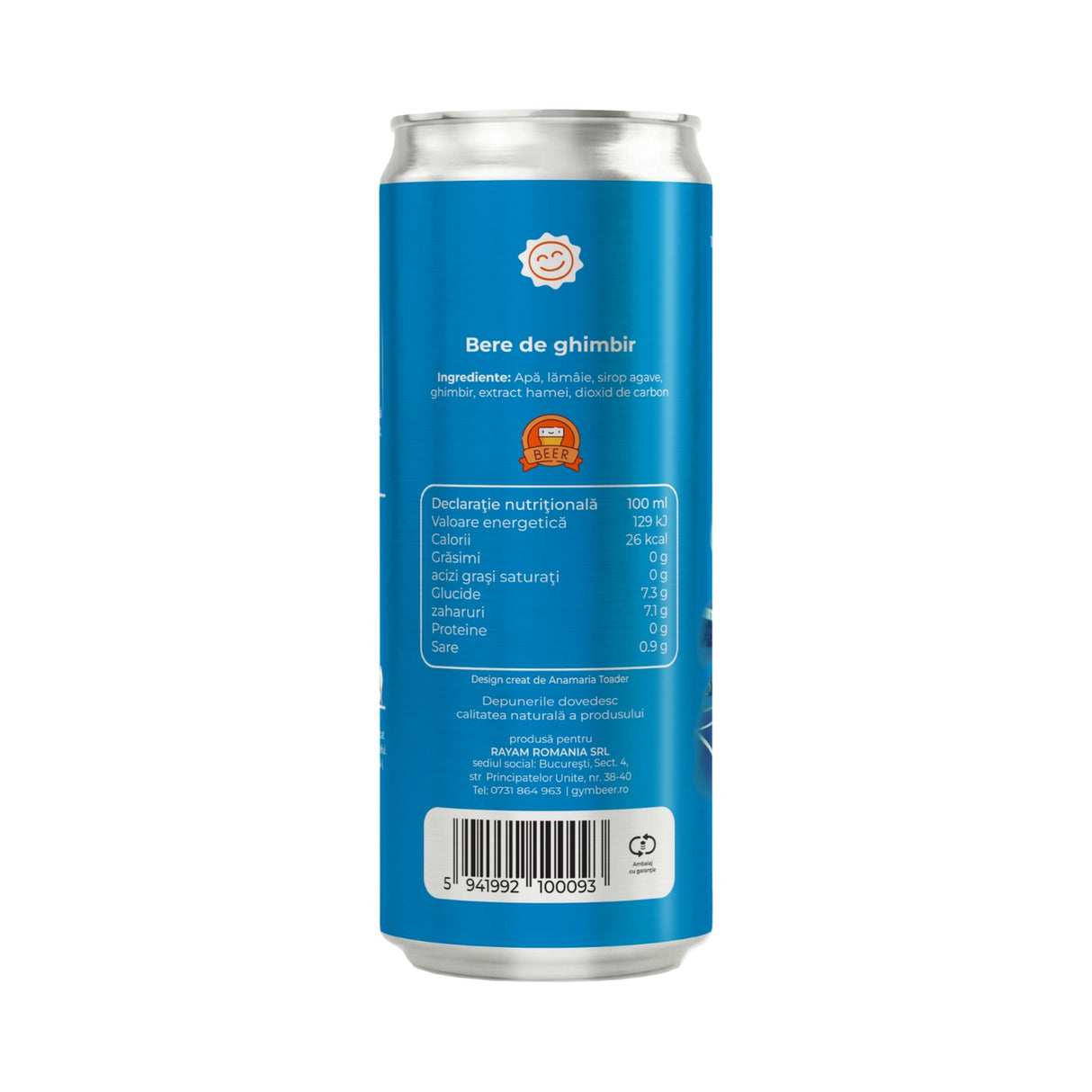 Bere de ghimbir 0% alcool 330 ml